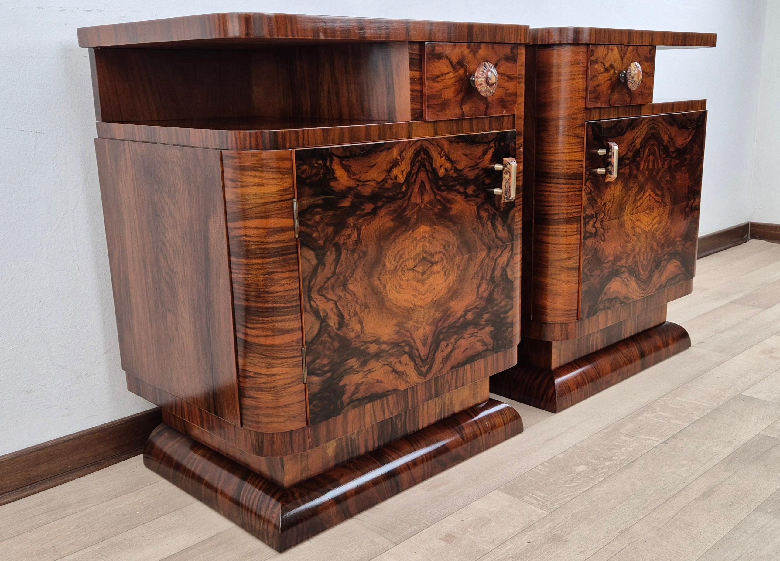 Art Deco Comodini Art Déco Veneziani 1928 