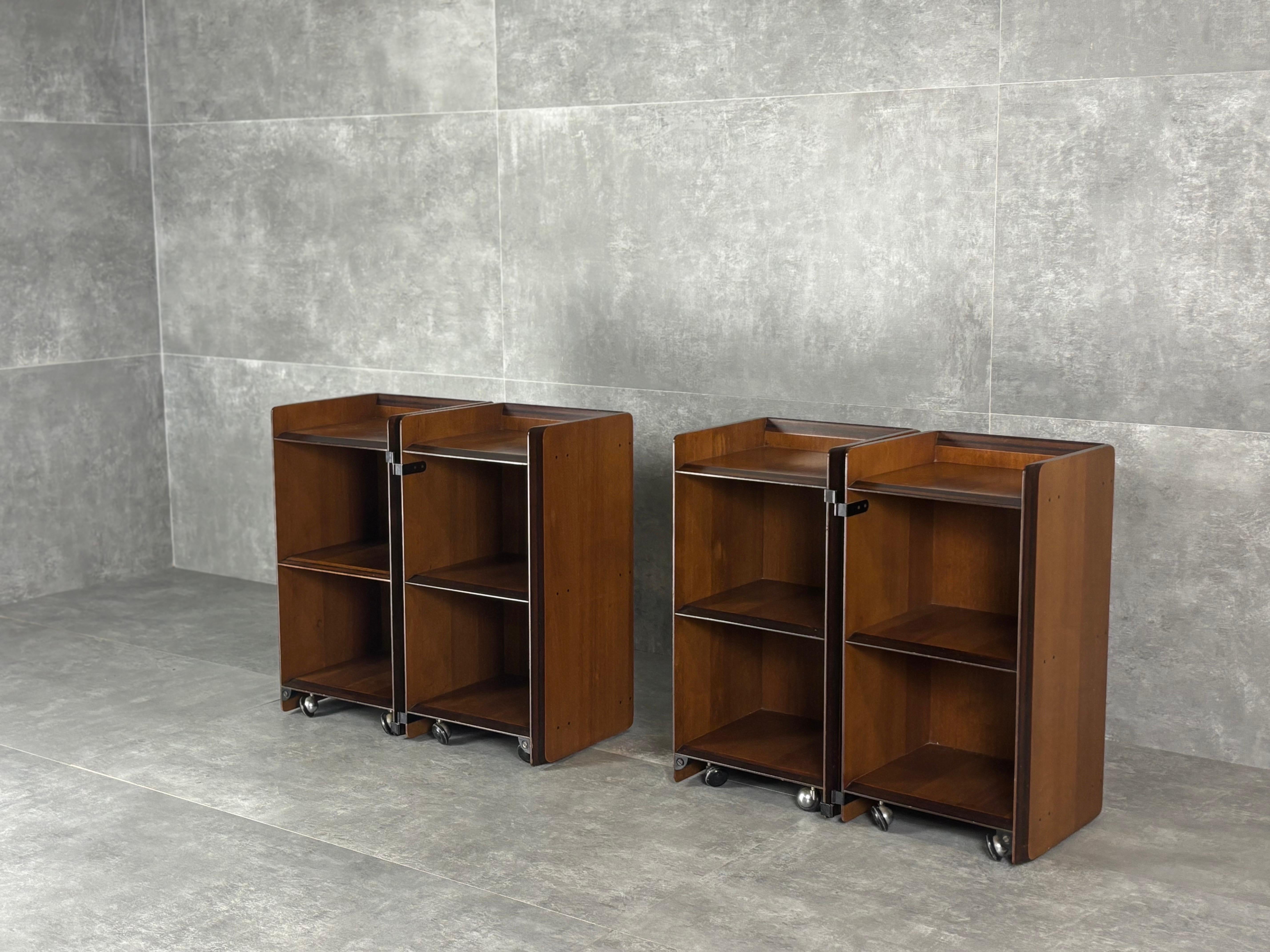 Comodini della serie ''Artona'' di Afra e Tobia Scarpa per Maxalto, 1970s, set di 2