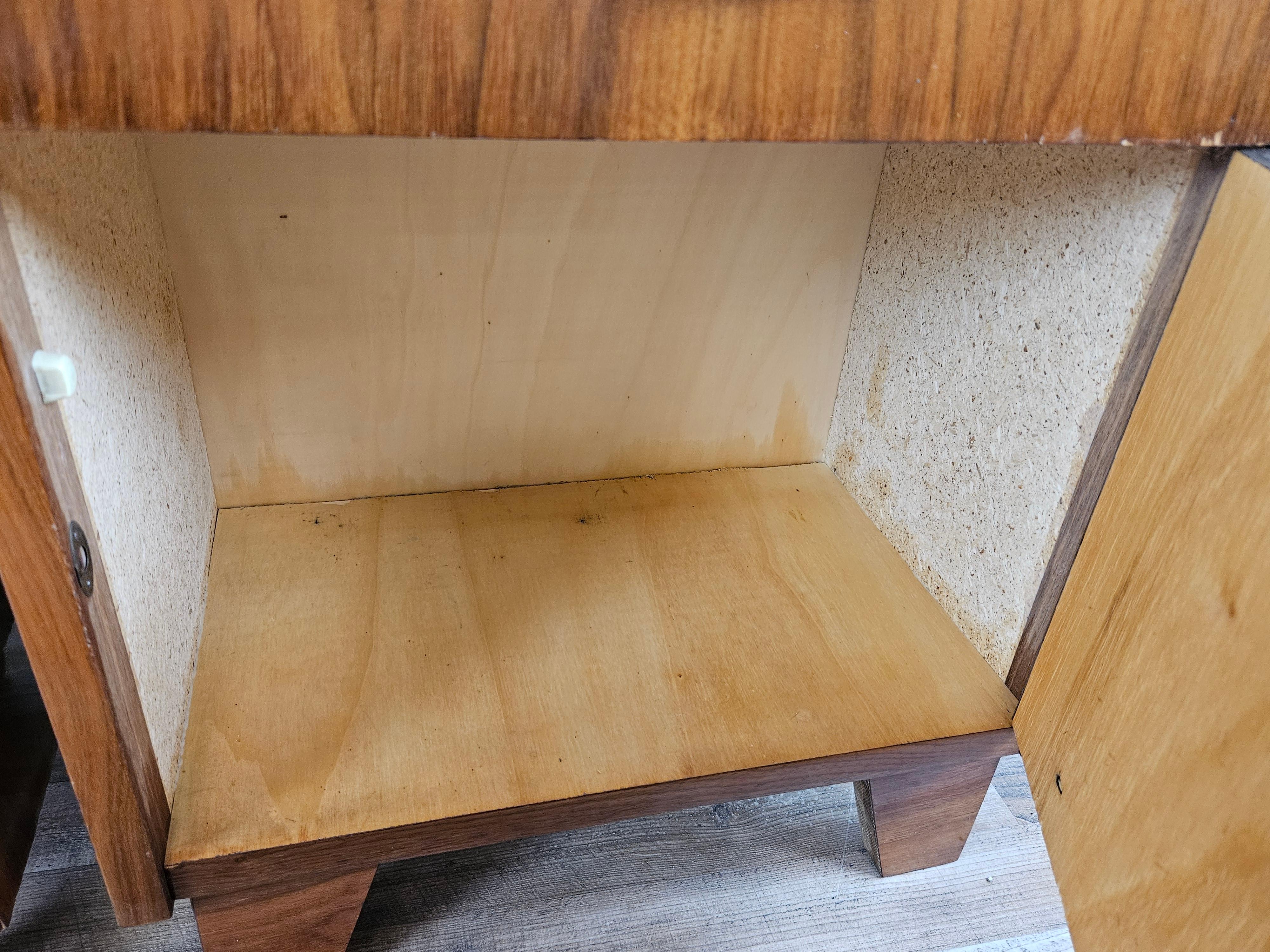 1950s glossy nightstands with drawer For Sale 9