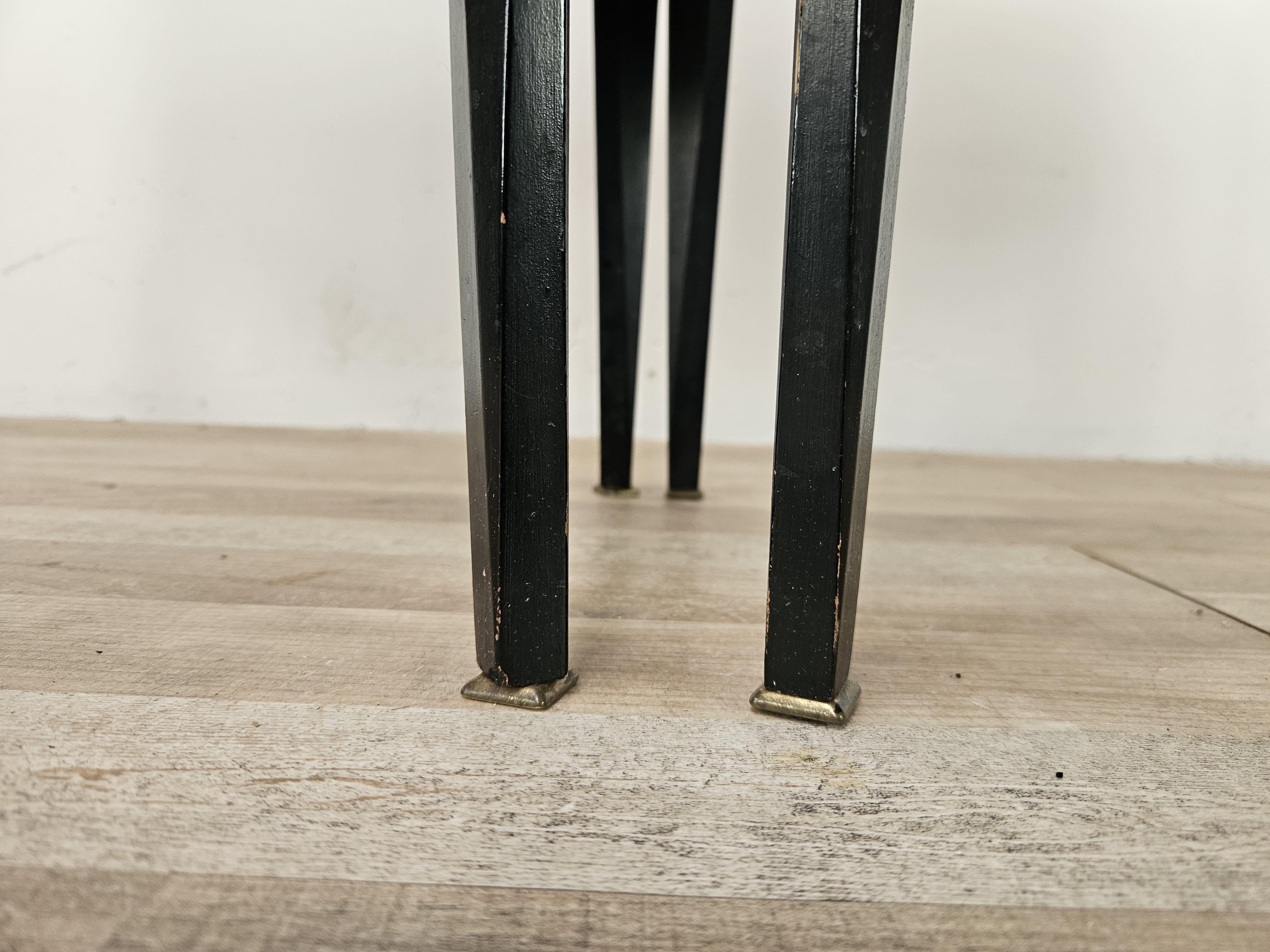 Comodini Mid Century anni '60 con piano specchiato en vente 8