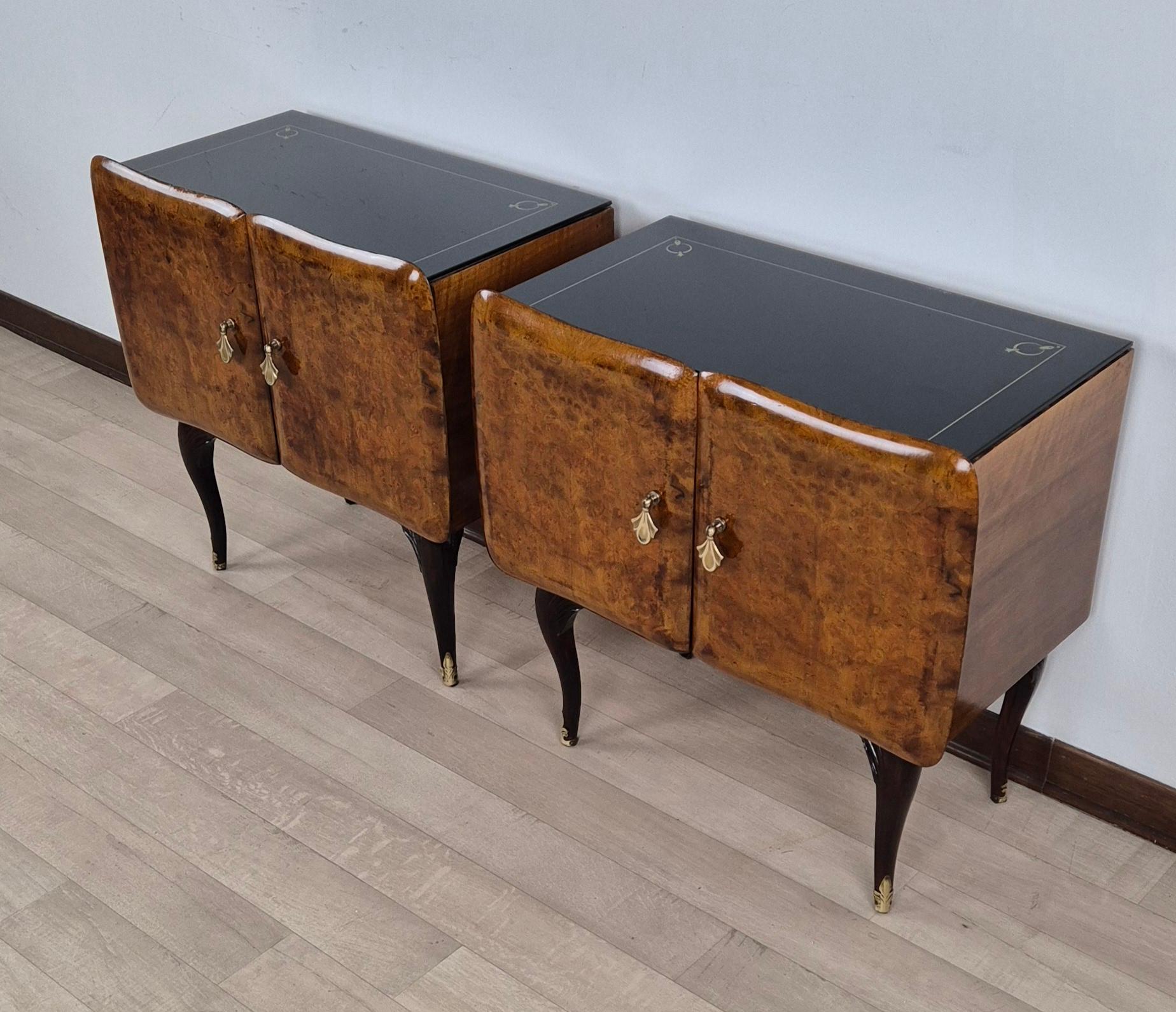 Metà XX secolo Comodini Mid Century 