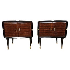 Mid century mahogany nightstands with glass top Mid century mahogany nightstands with glass top