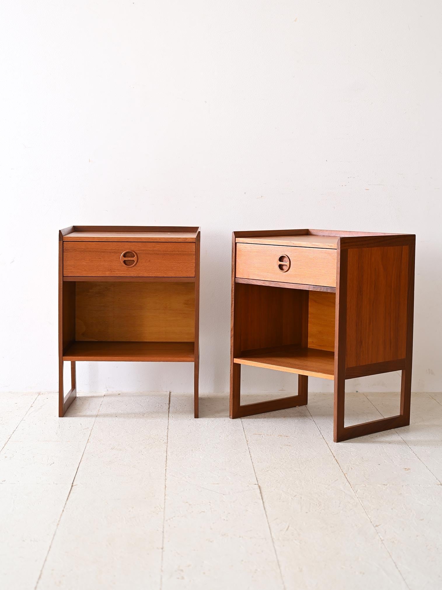 Scandinavian Modern Scandinavian nightstands with open compartment