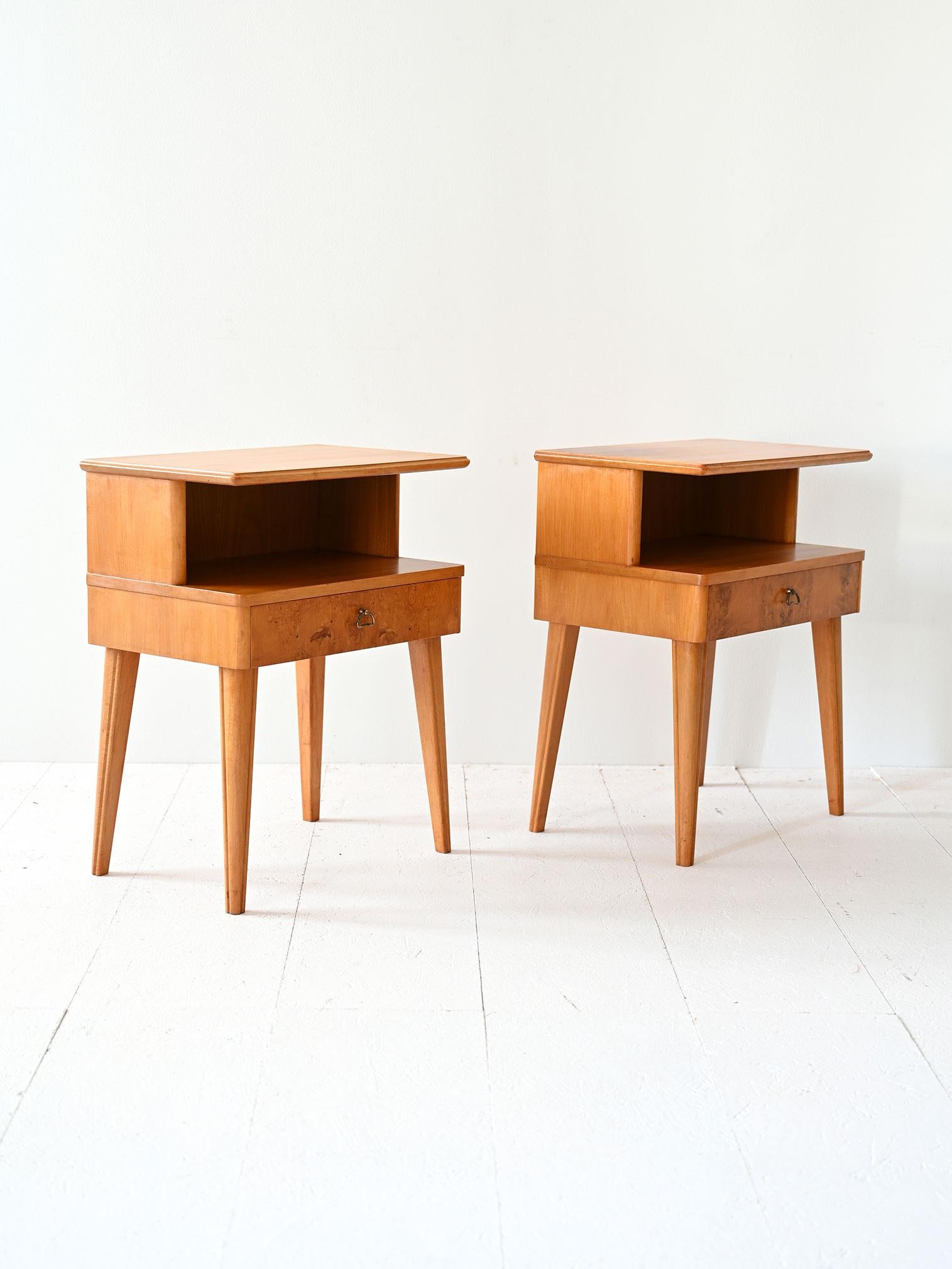 Scandinavian Tables de chevet vintage en vente
