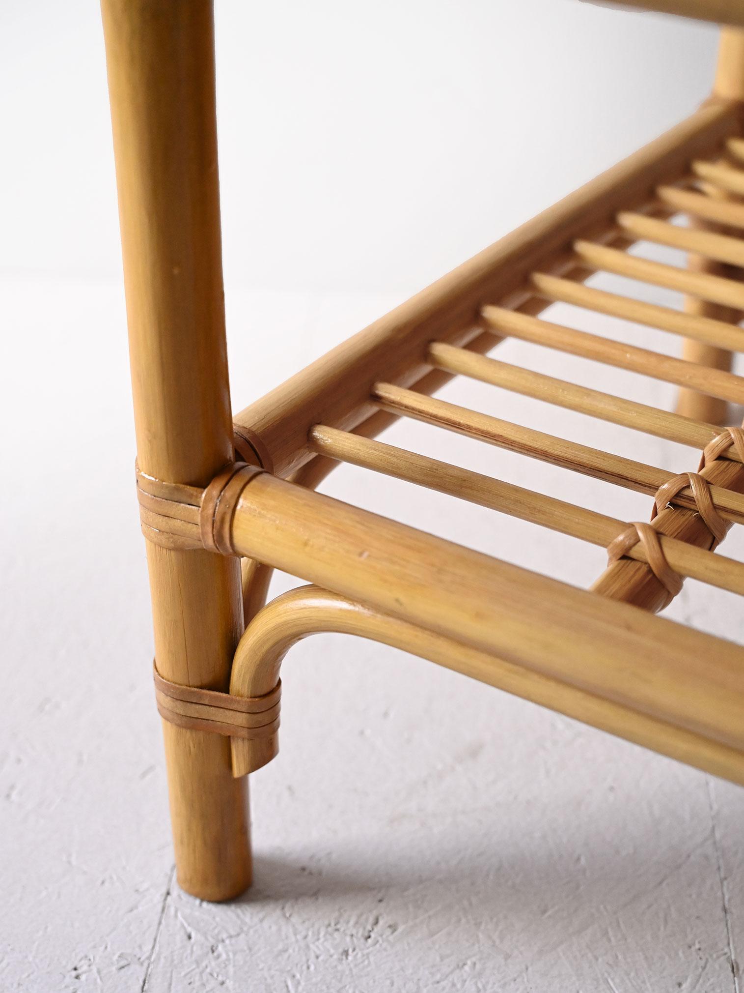 Bambou Tables de chevet vintage en bambou en vente