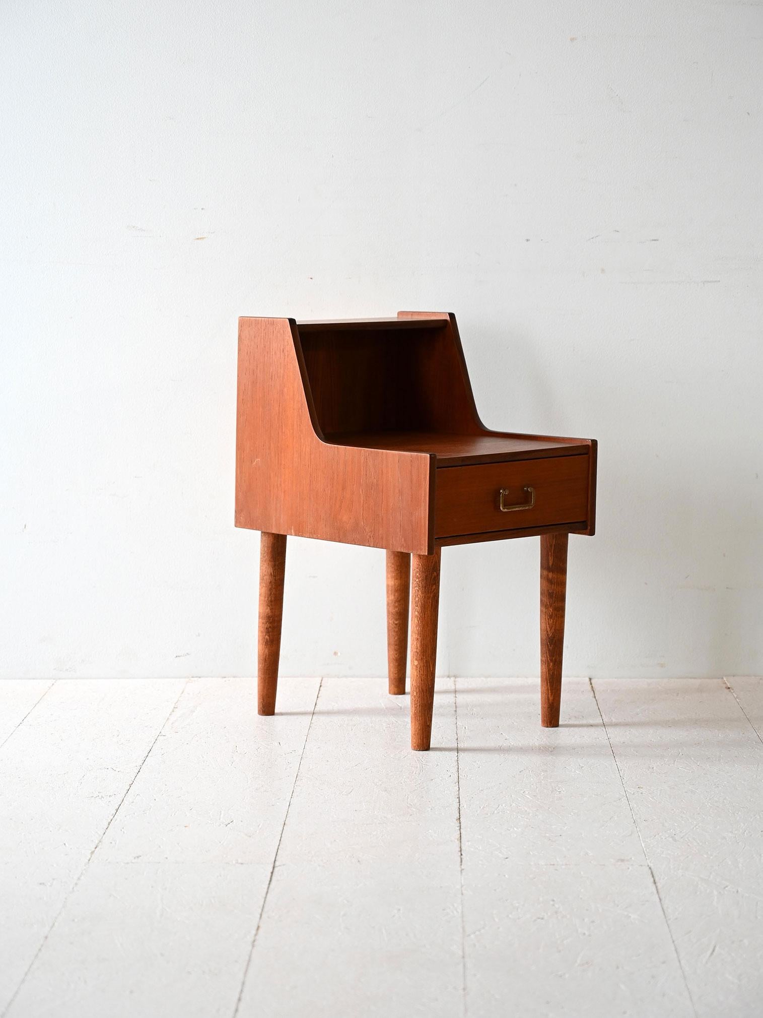 Scandinavian Modern 1960s nightstand with double top For Sale