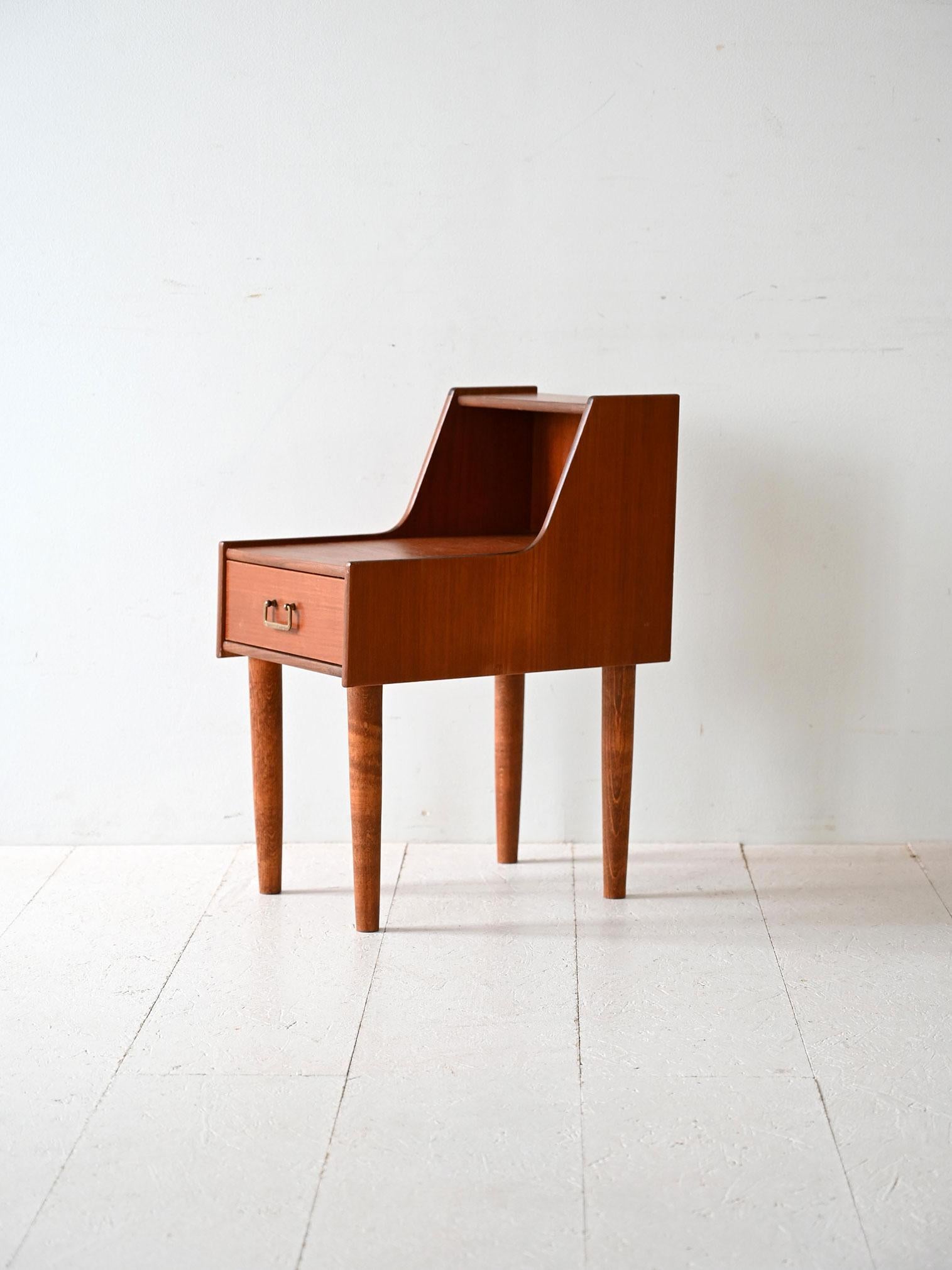 Scandinavian 1960s nightstand with double top For Sale