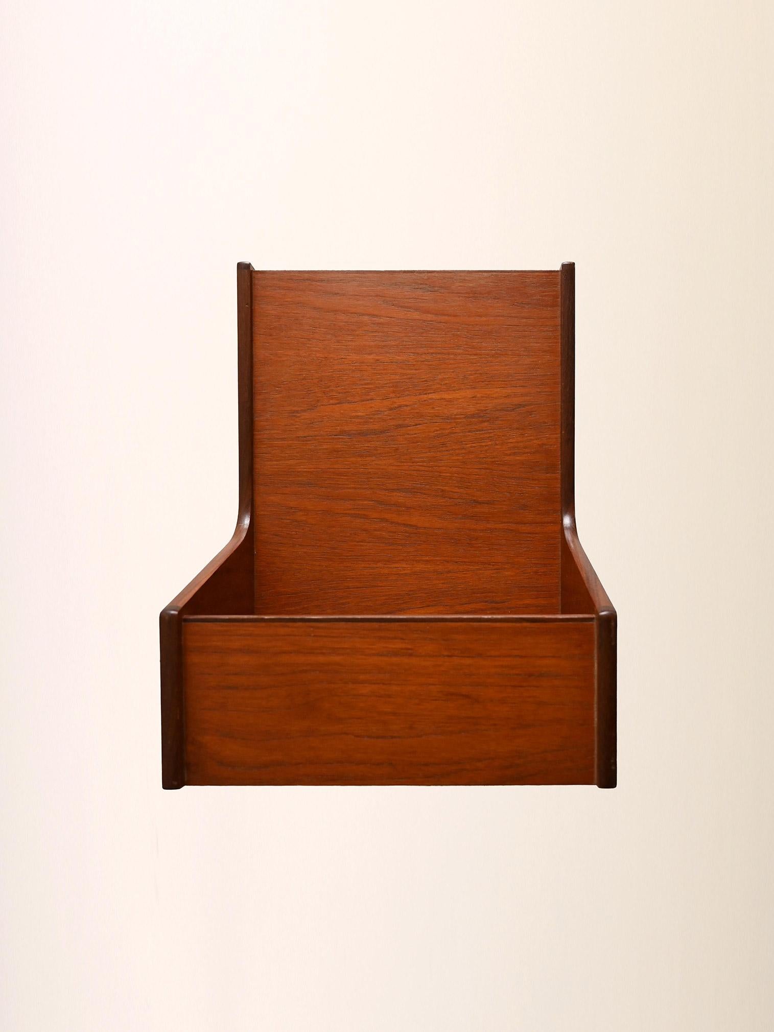 Wood 1960s nightstand with double top For Sale