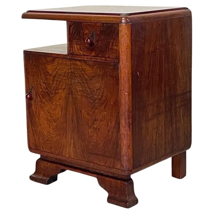 Comodino Art Déco degli anni '30, manifattura italiana