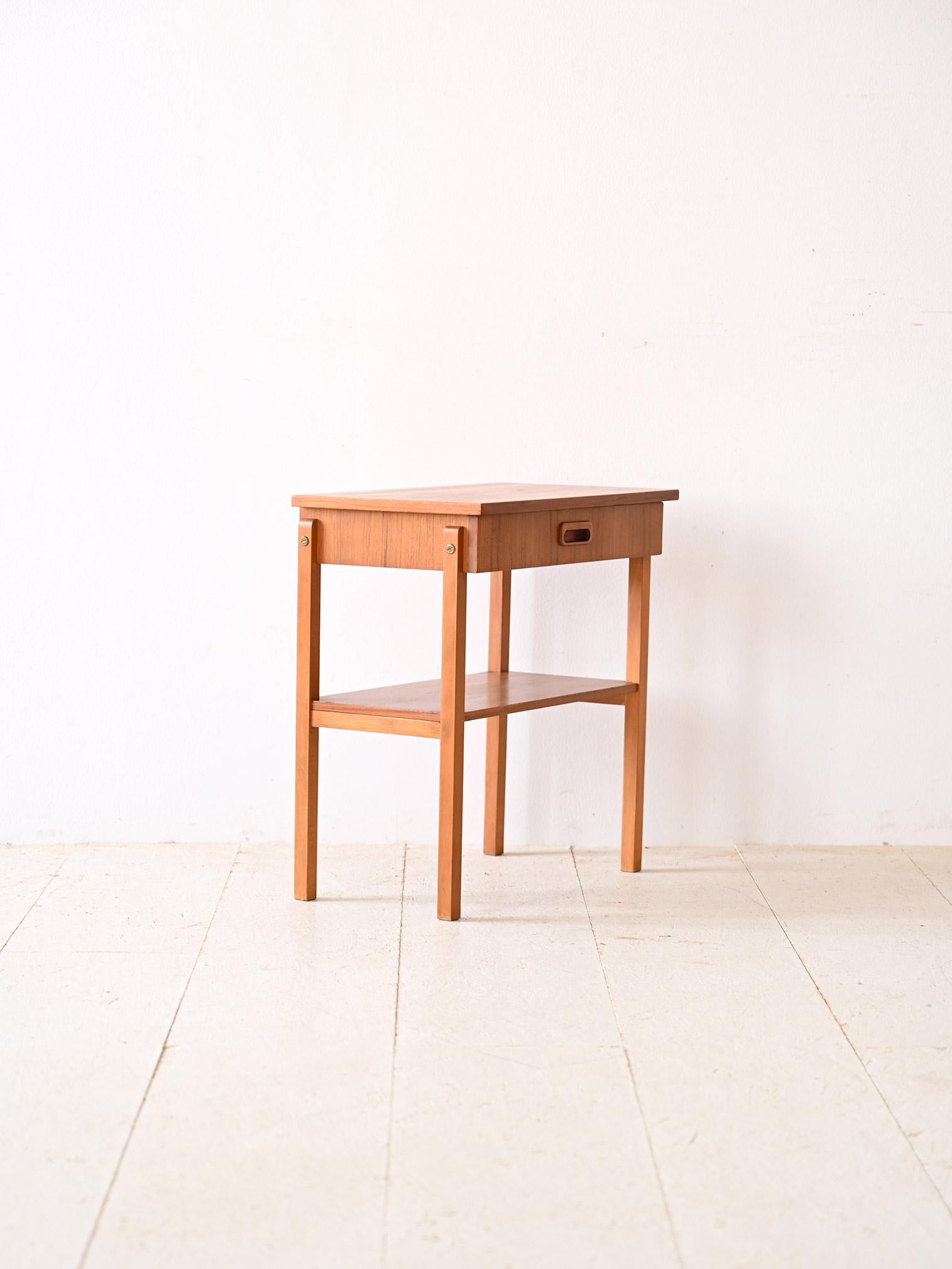 Scandinavian Modern Danish Teak Nightstand For Sale