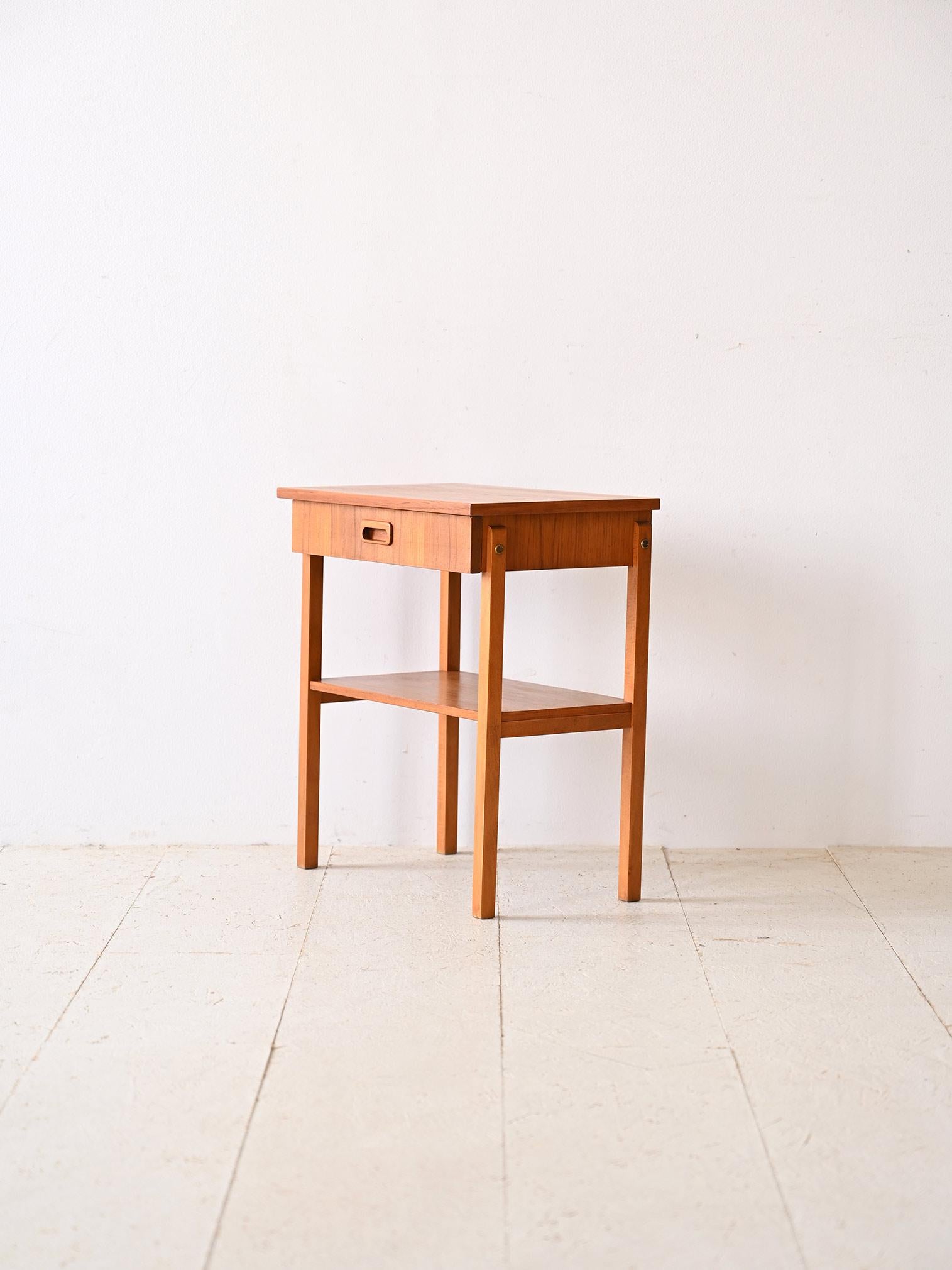 Danish Teak Nightstand In Good Condition For Sale In Brescia, IT