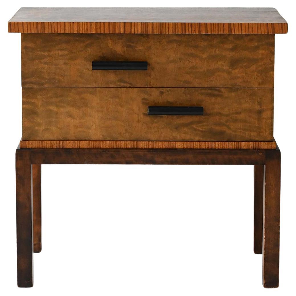 Comodino déco scandinavo anni ’30 in radica