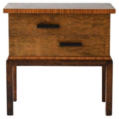 Comodino déco scandinavo anni ’30 in radica