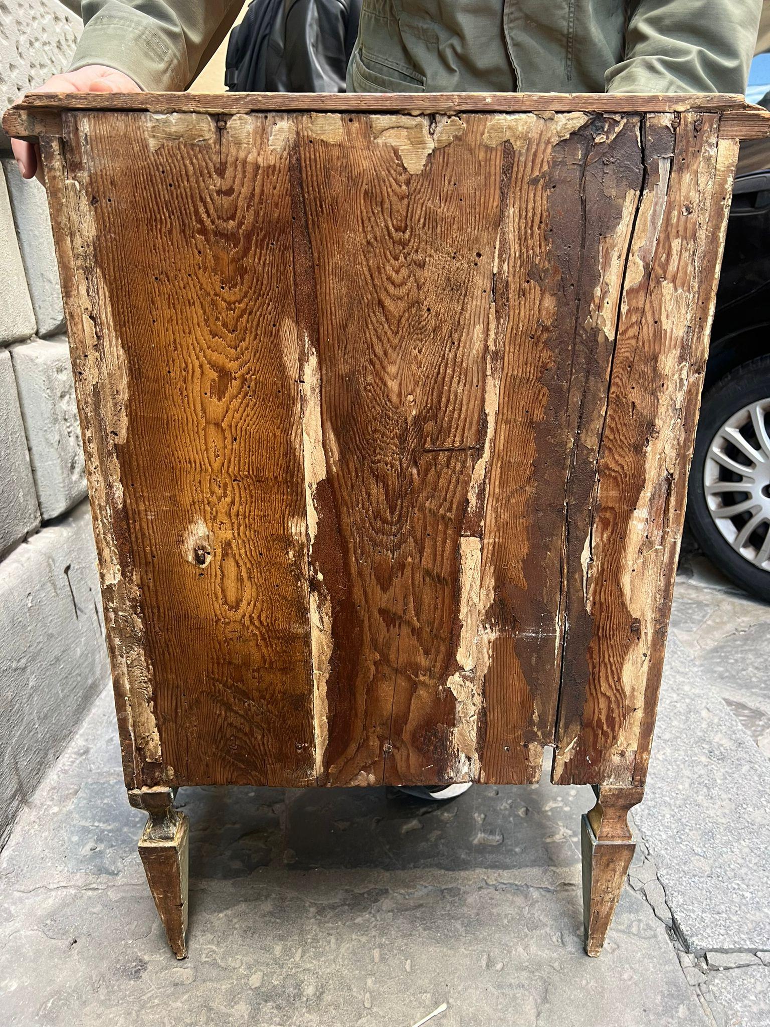 Bedside table painted with grotesques For Sale 11