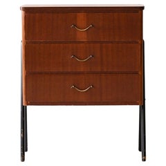 Teak bedside table and black details