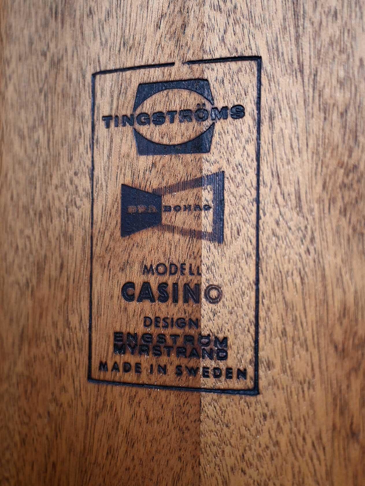 Mesilla de noche Casino de teca de Engström & Myrstrand en venta 1