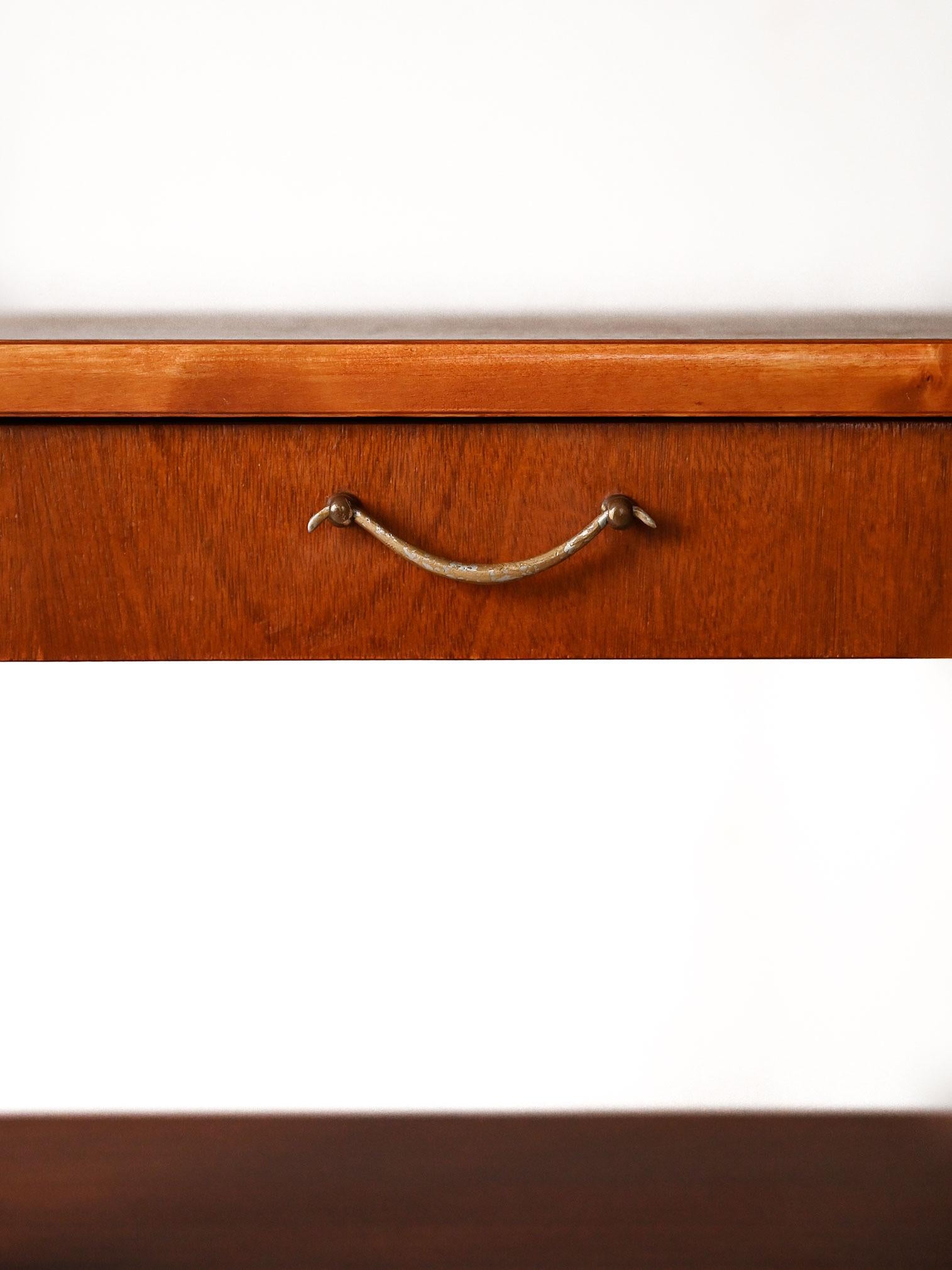 Scandinavian 1950s teak and mahogany nightstand For Sale 1