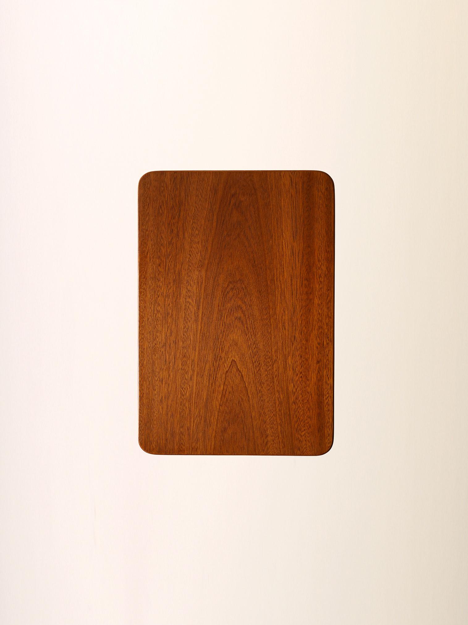 Scandinavian 1950s teak and mahogany nightstand For Sale 3