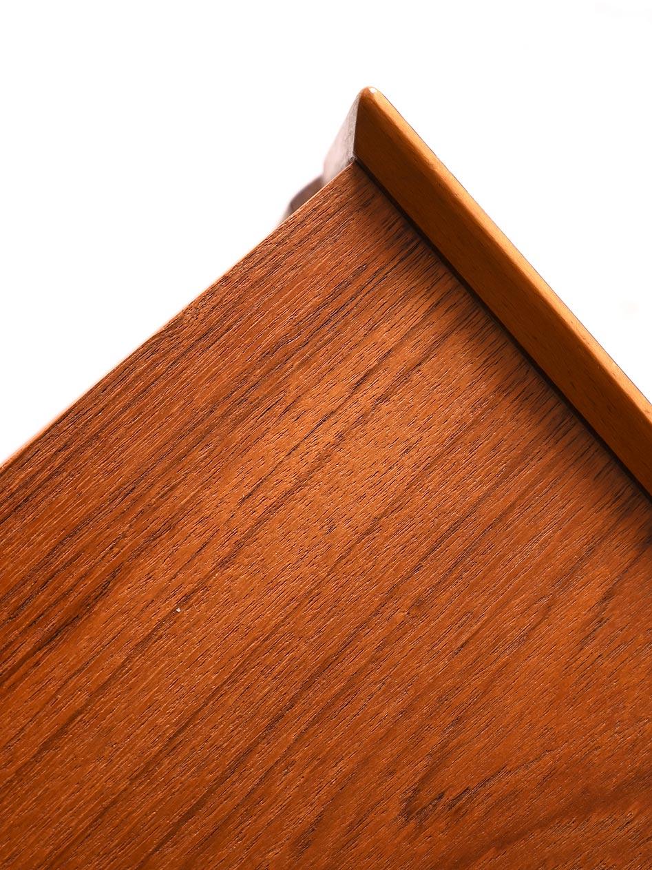 Mid-20th Century Scandinavian 1960s teak and oak bedside table For Sale