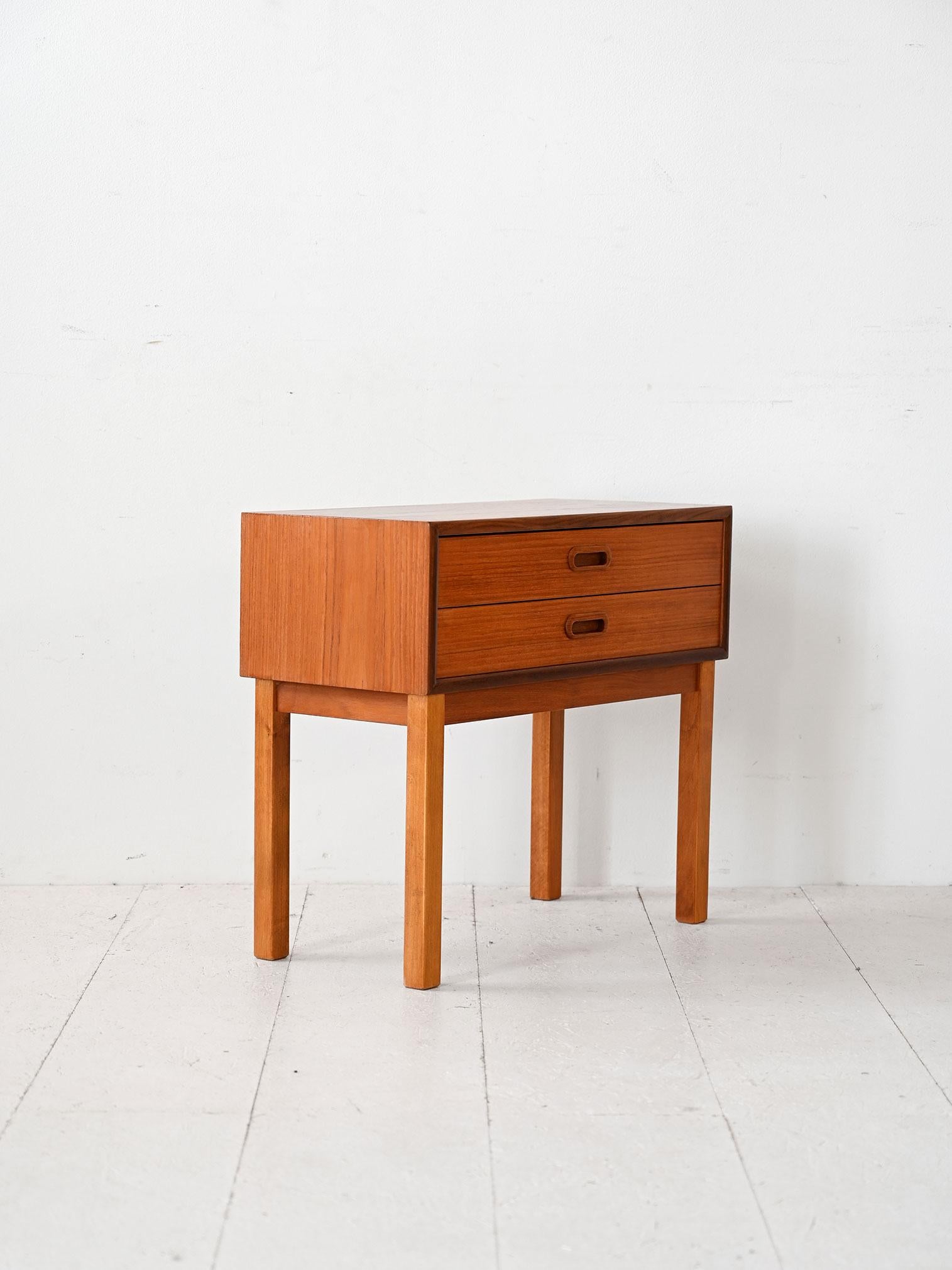 Scandinavian Modern Scandinavian nightstand with two drawers