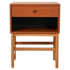 Scandinavian cubic teak nightstand from the 1960s