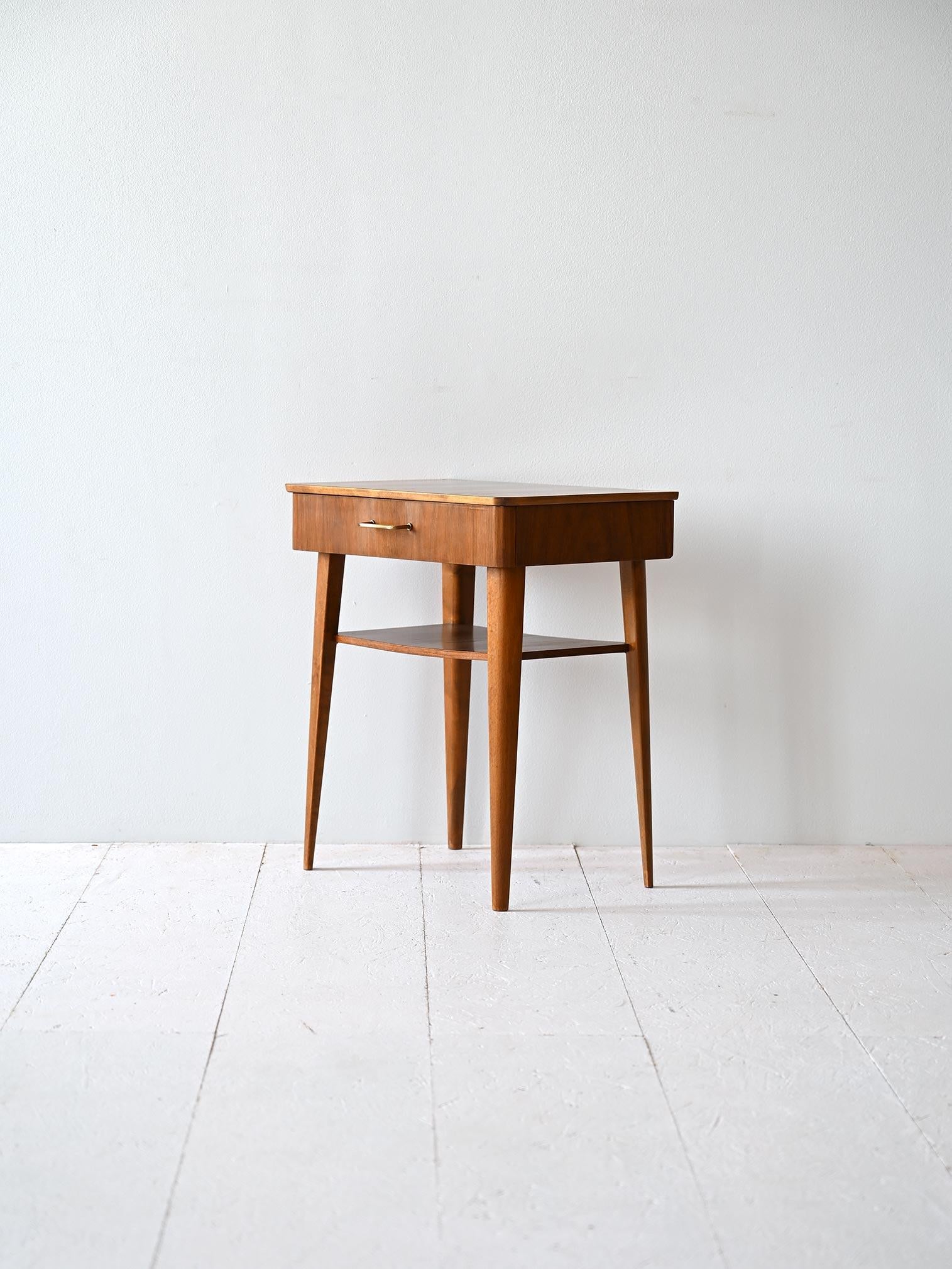 Scandinavian mahogany nightstand In Good Condition For Sale In Brescia, IT