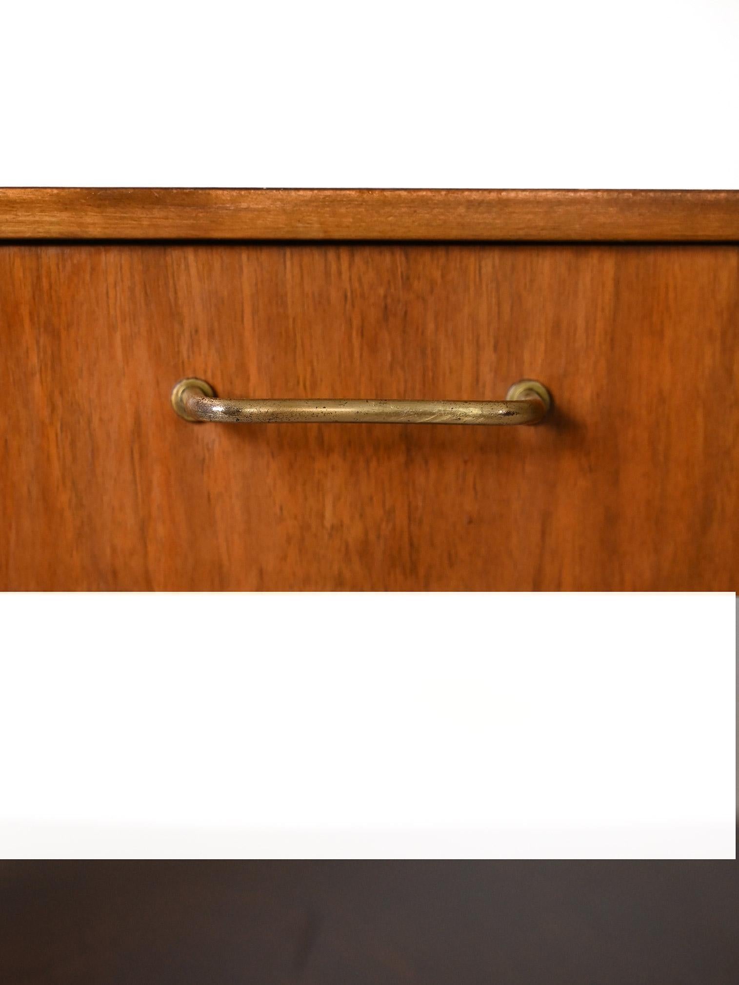 Metal Scandinavian mahogany nightstand For Sale