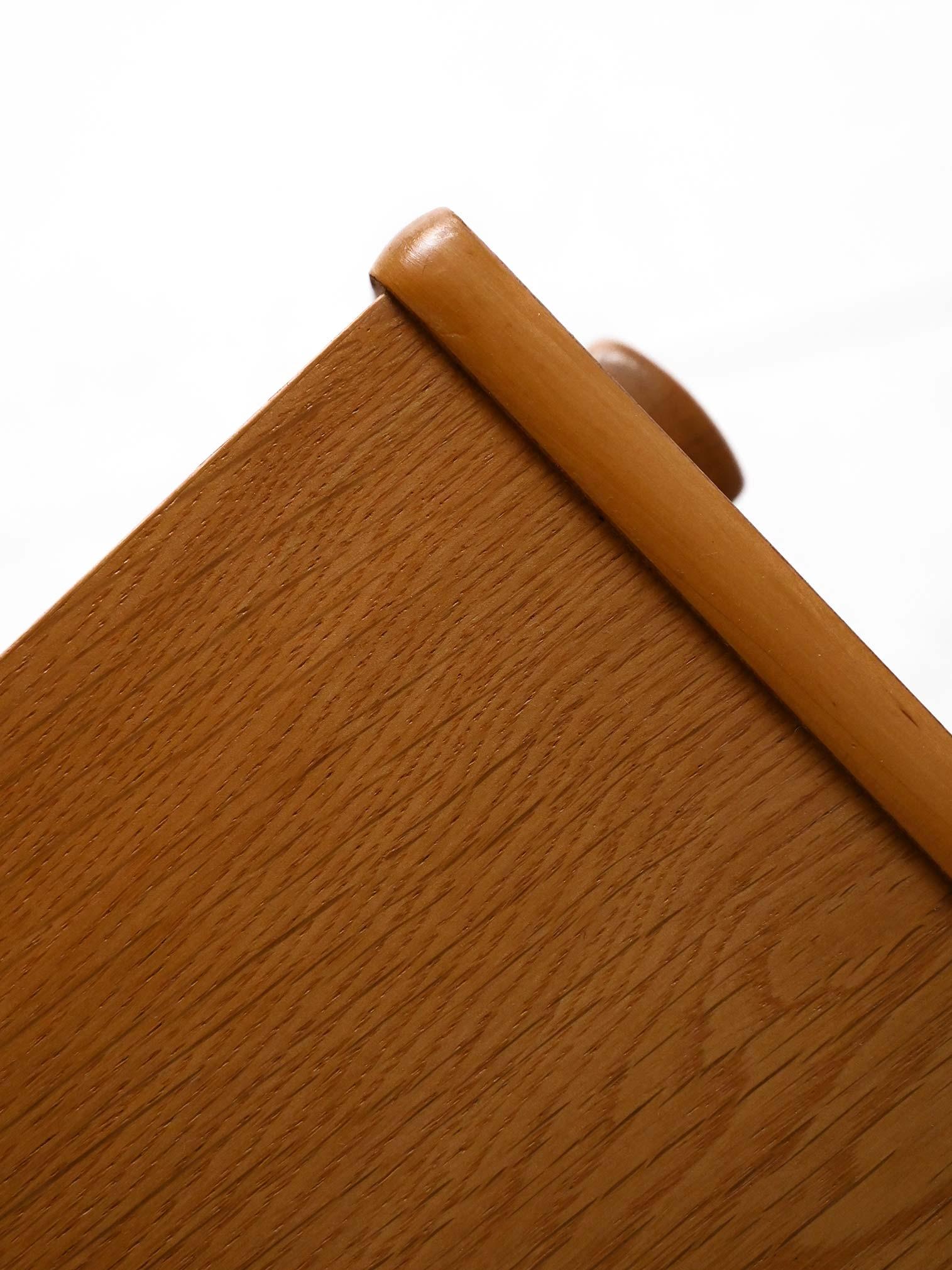 Bois Comodino scandinavo vintage in rovere chiaro en vente