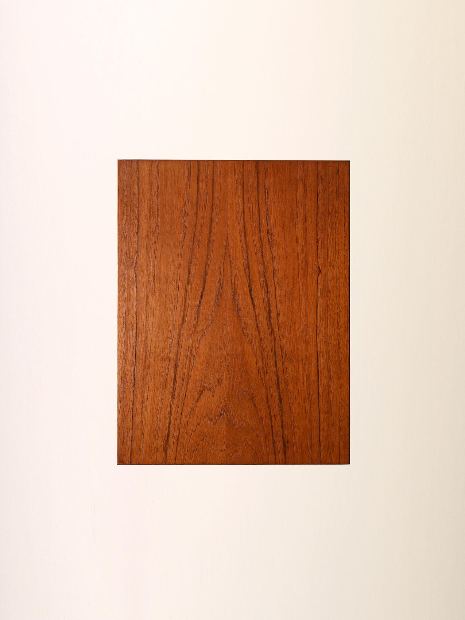 Bois Comodino scandinavo vintage in rovere chiaro en vente