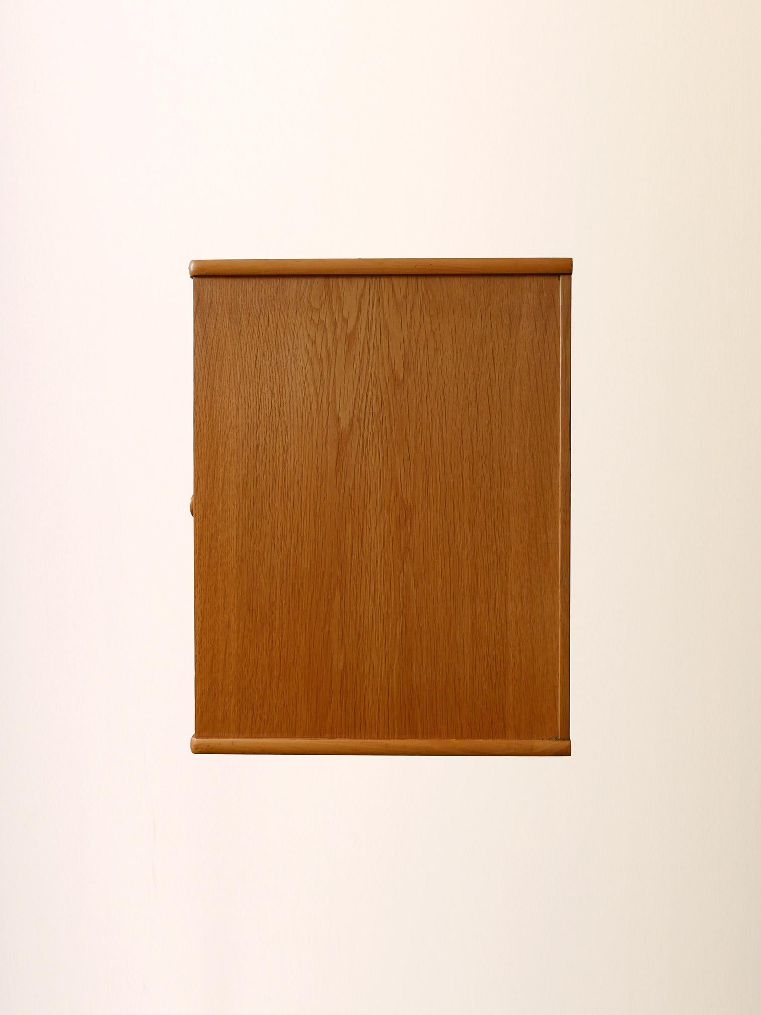 Comodino scandinavo vintage in rovere chiaro en vente 1