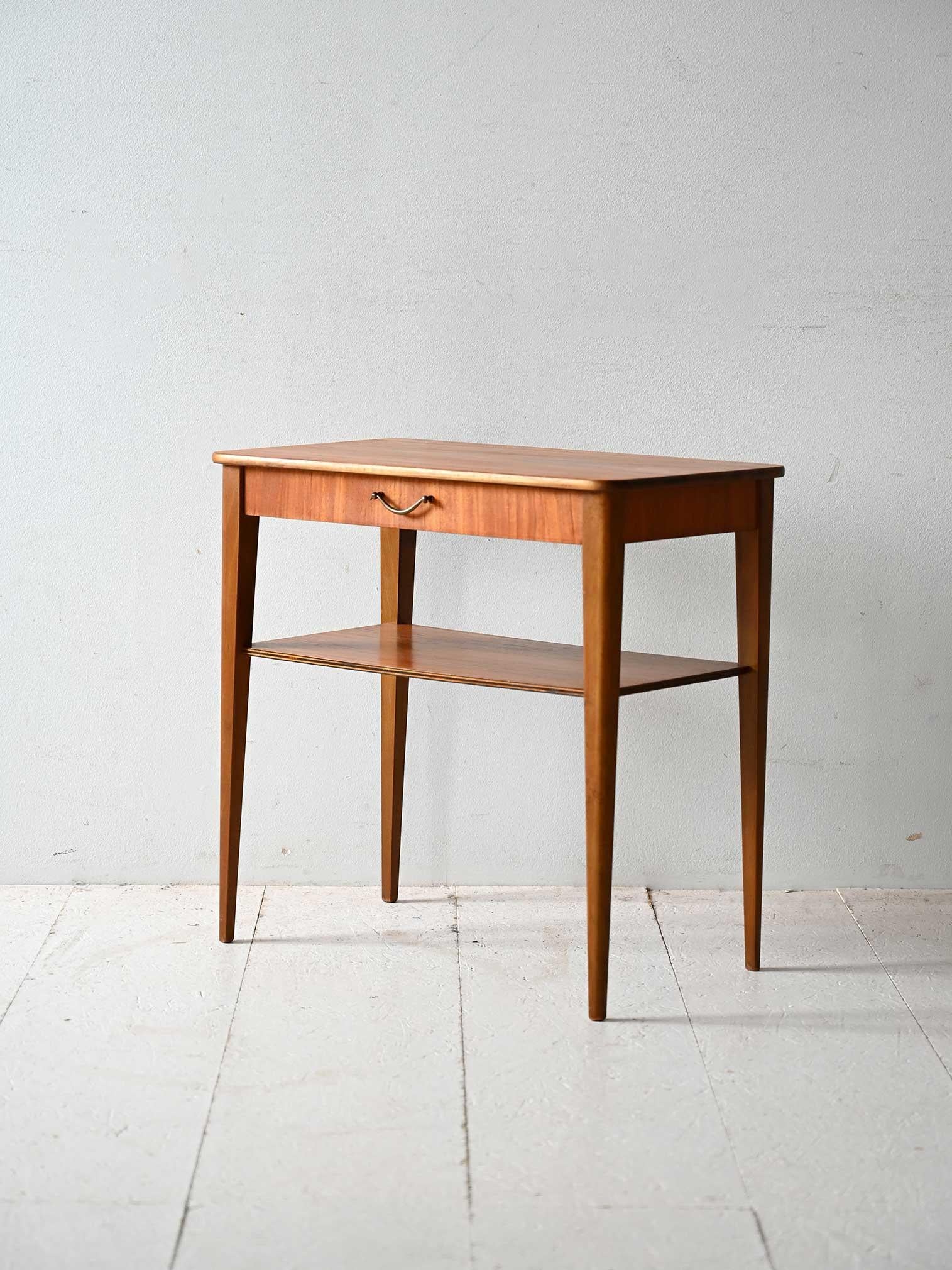 Swedish Comodino scandinavo vintage in teak Björkås Möbelfabrik in vendita