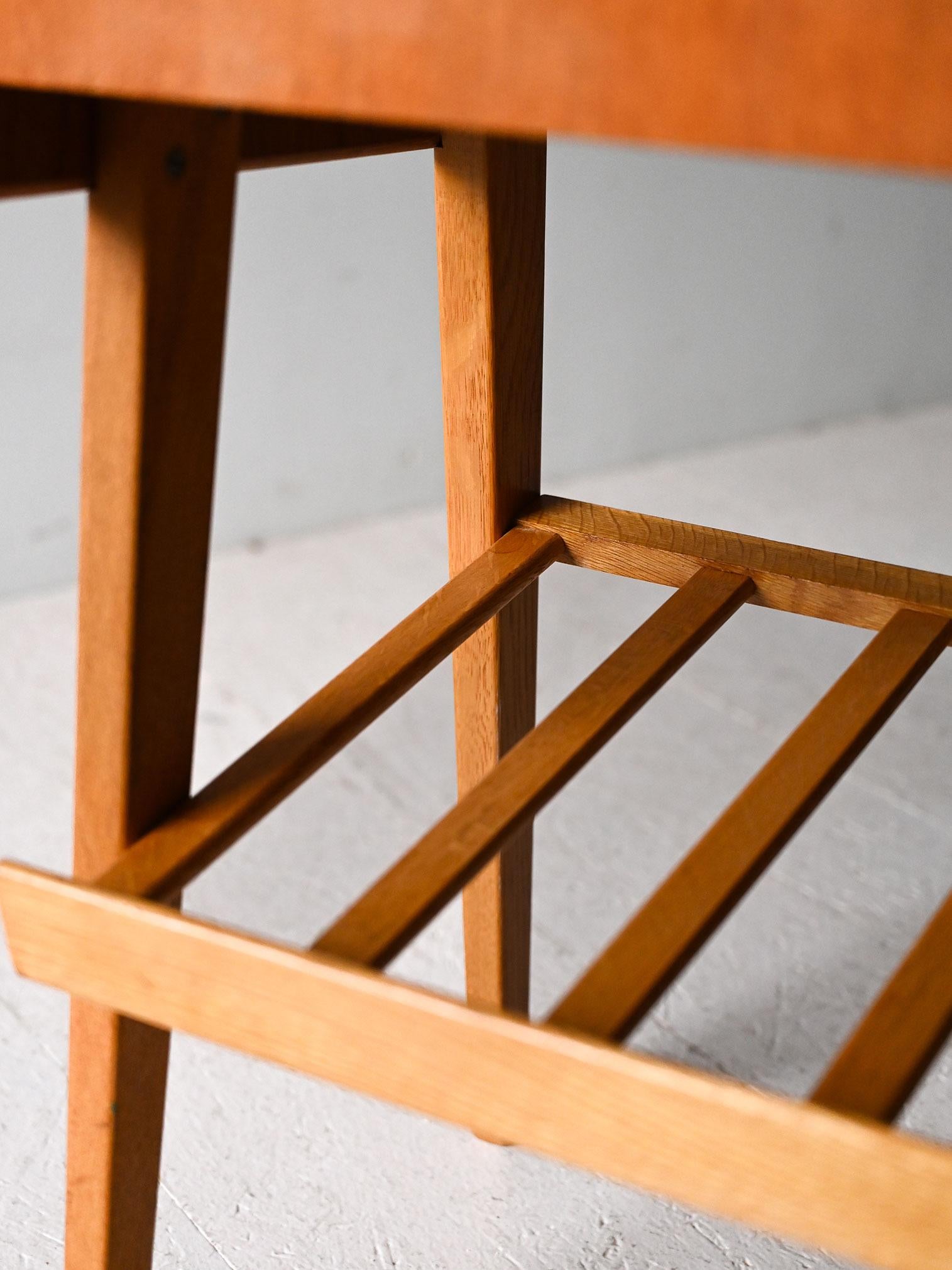 Mid-20th Century Scandinavian vintage teak nightstand with drawer, 1960s For Sale
