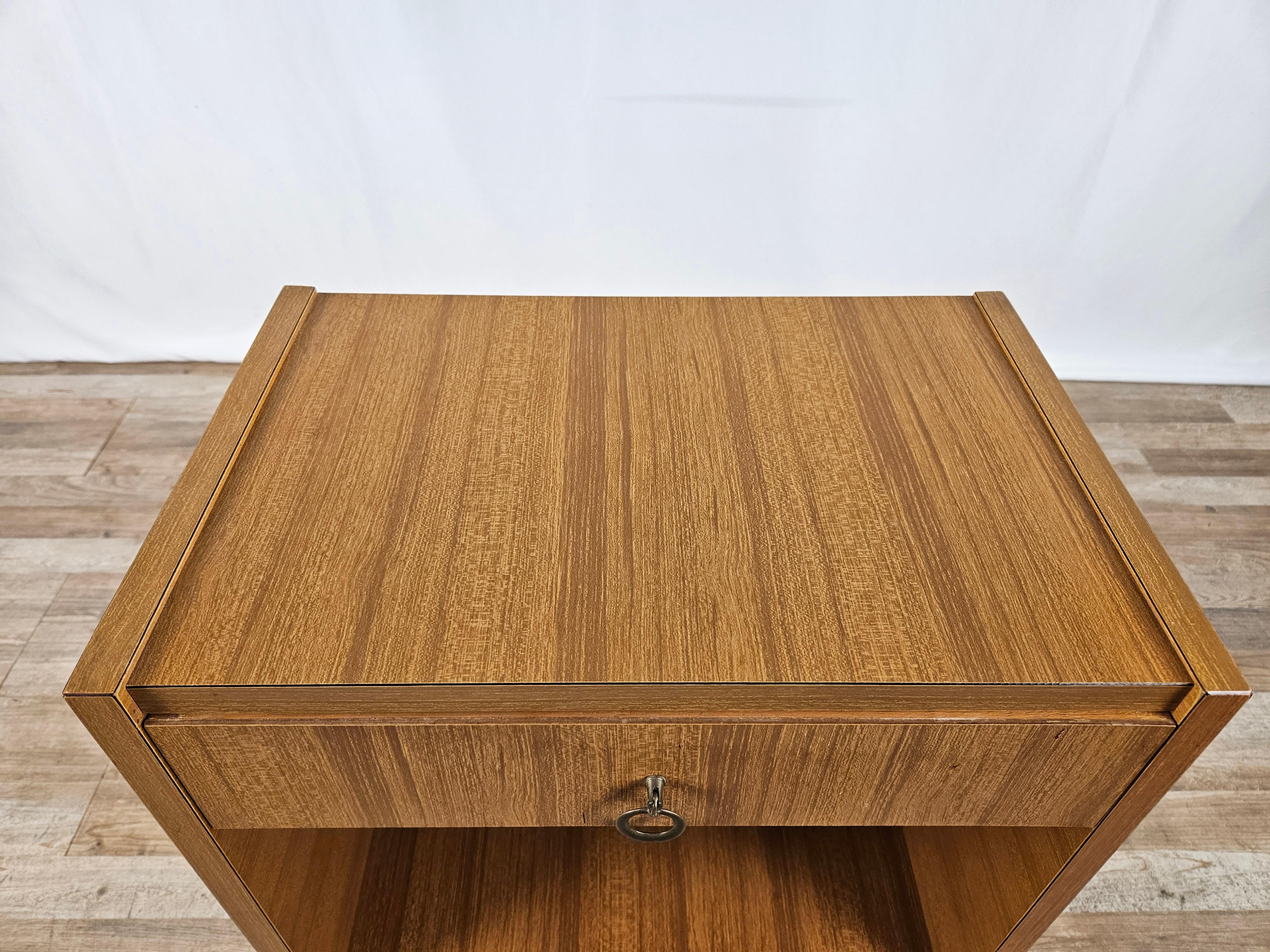 Late 20th Century 1980s single nightstand with drawer and open compartment For Sale