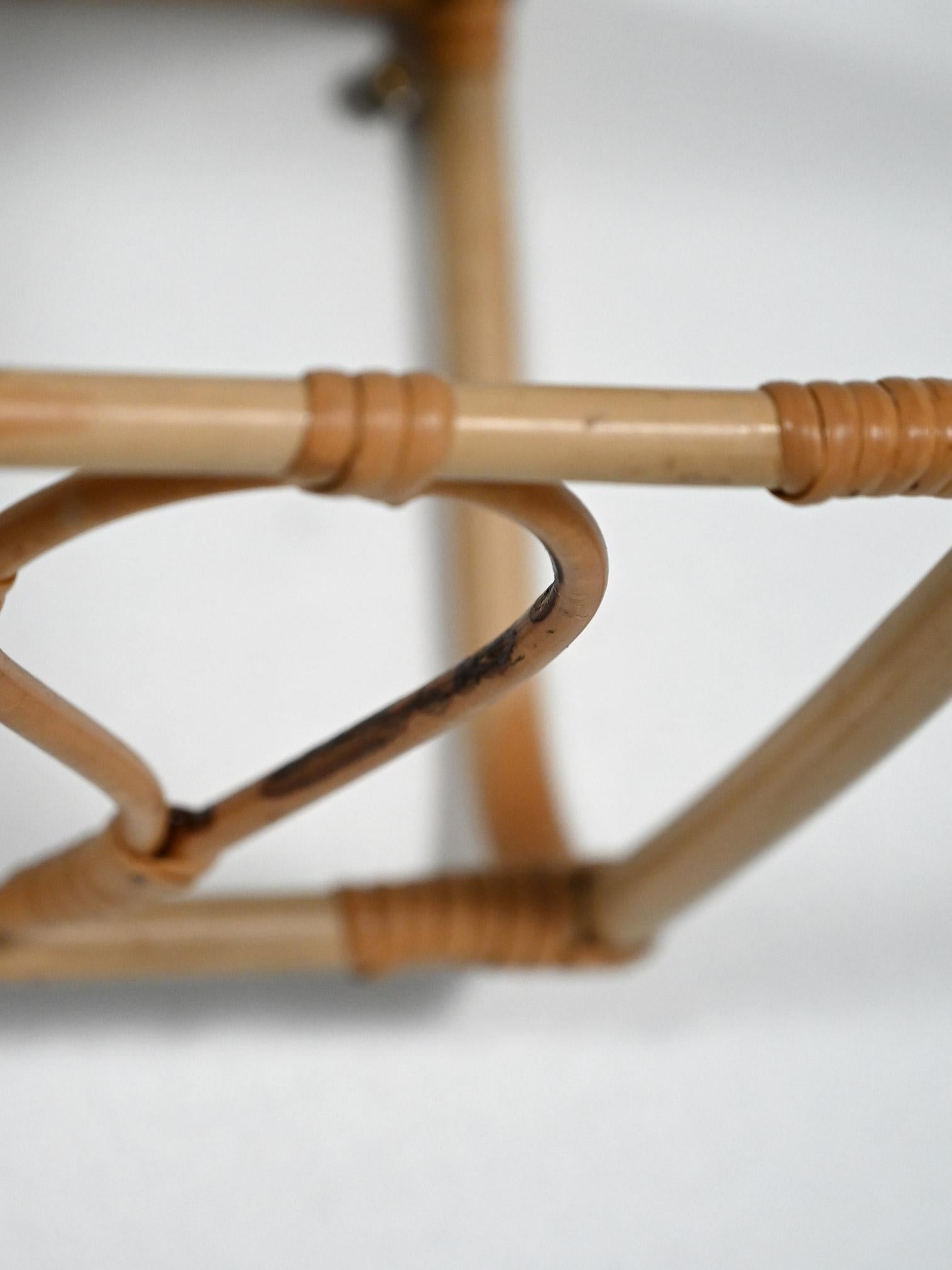 Milieu du XXe siècle Comodino sospeso in bambù anni ’60 en vente