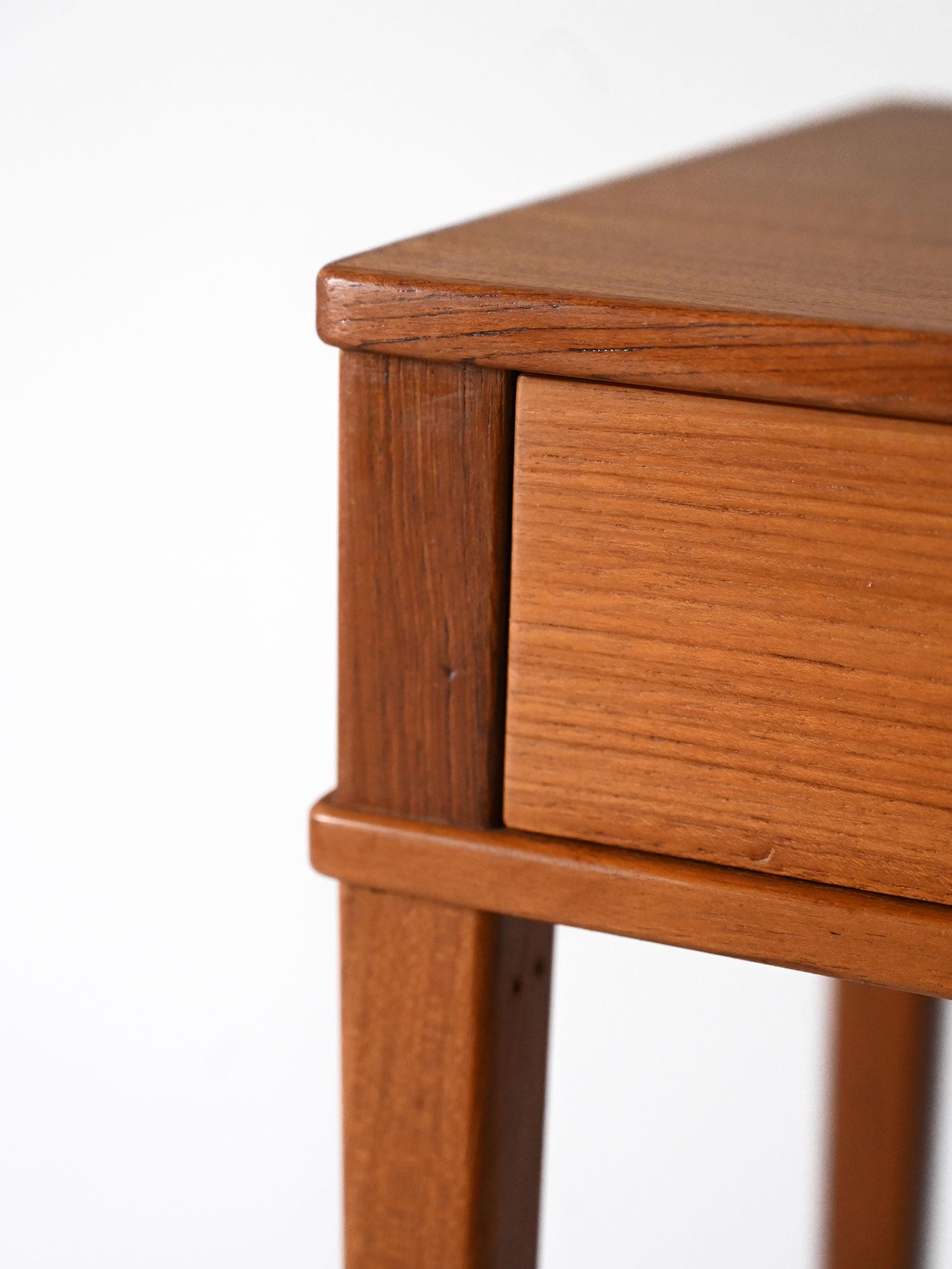 Mid-20th Century Vintage nightstand with gold handle For Sale