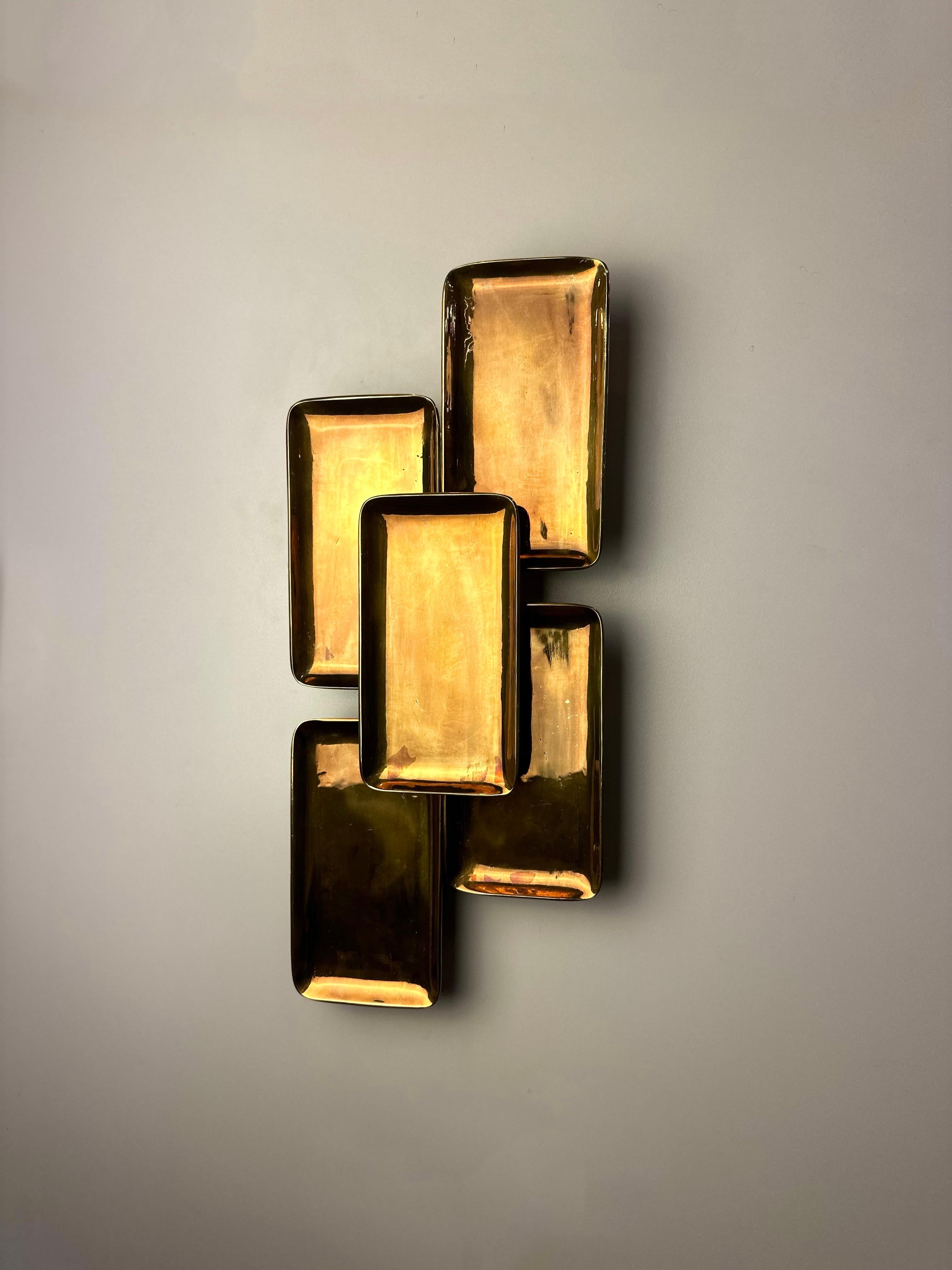 COMOR Brass Casting Monumental Wall Sconce  For Sale 2