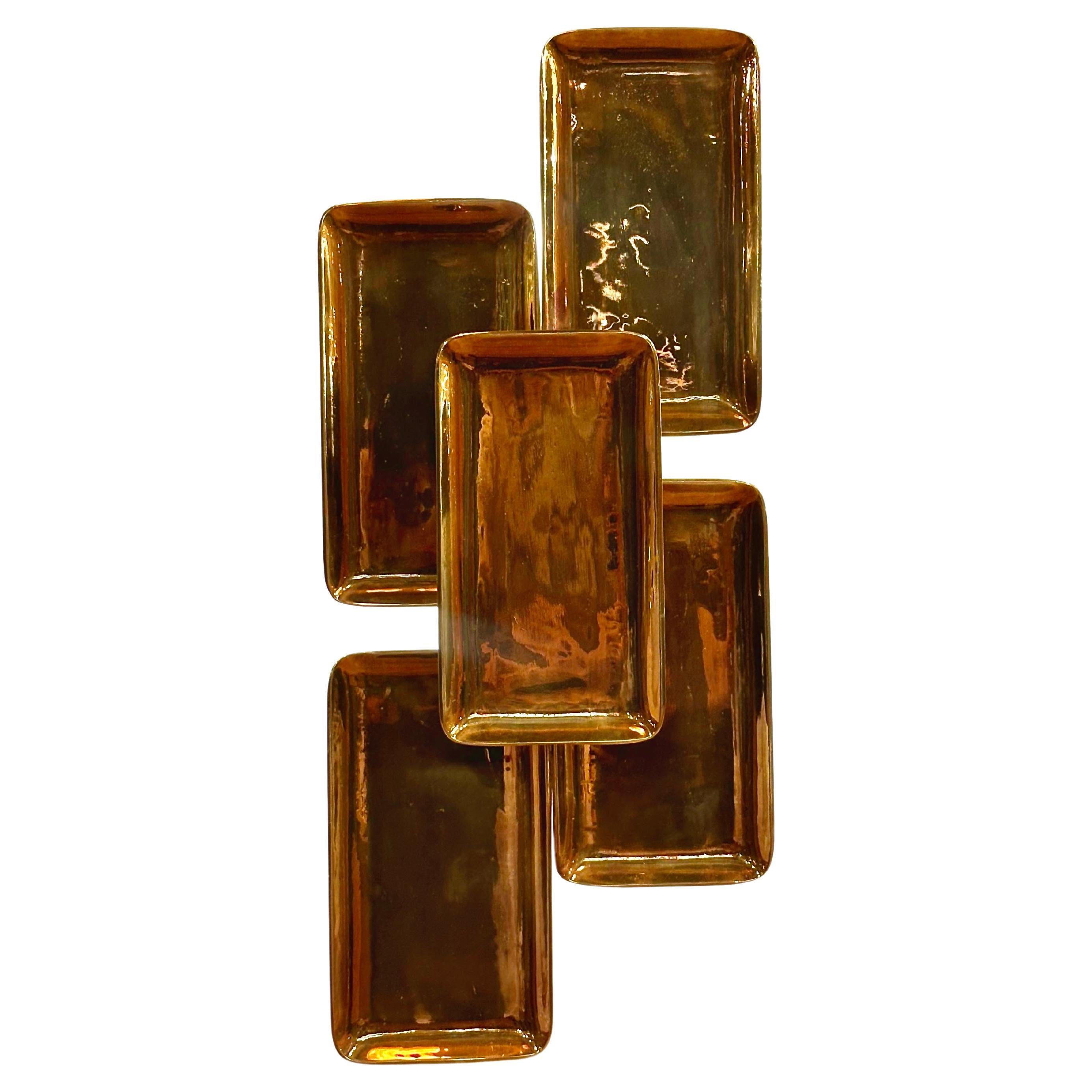 COMOR Brass Casting Monumental Wall Sconce  For Sale