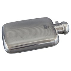 Compact Engine-Turned Hip Flask