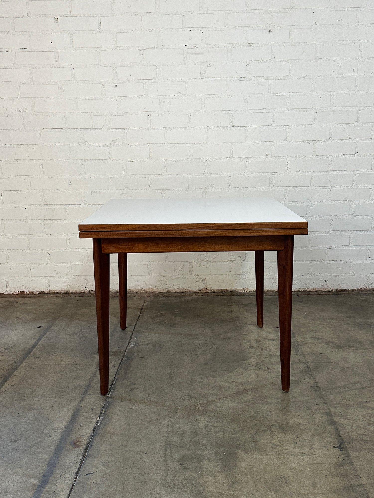 Mid-Century Modern Compact Flip Top Dining Table For Sale