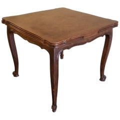 Compact French Provincial Draw-Leaf Dining Table
