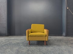 Compact Green and Teak Armchair
