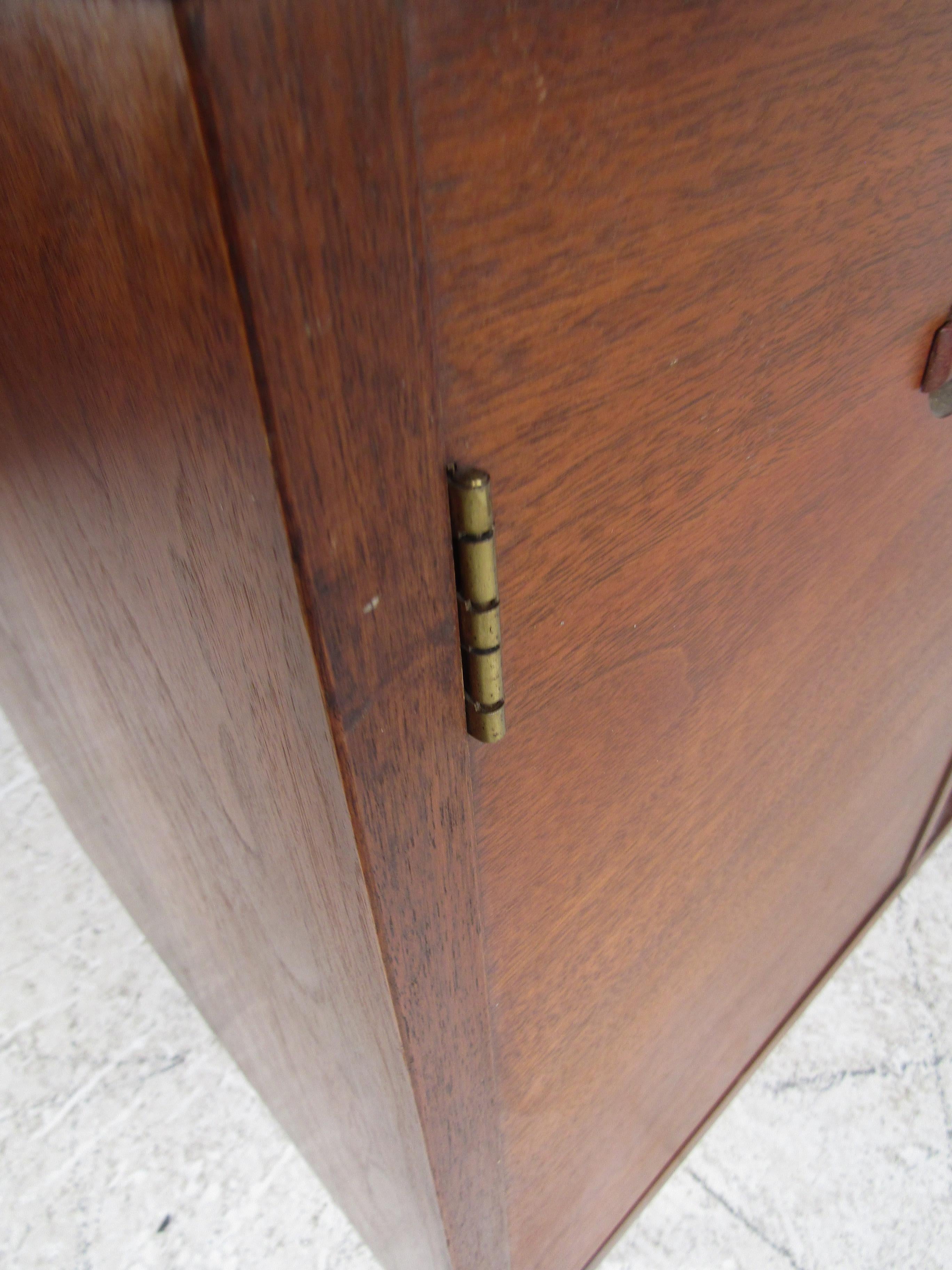 20th Century Compact Midcentury Credenza in Gunstock Walnut by Basset Furniture Inc.