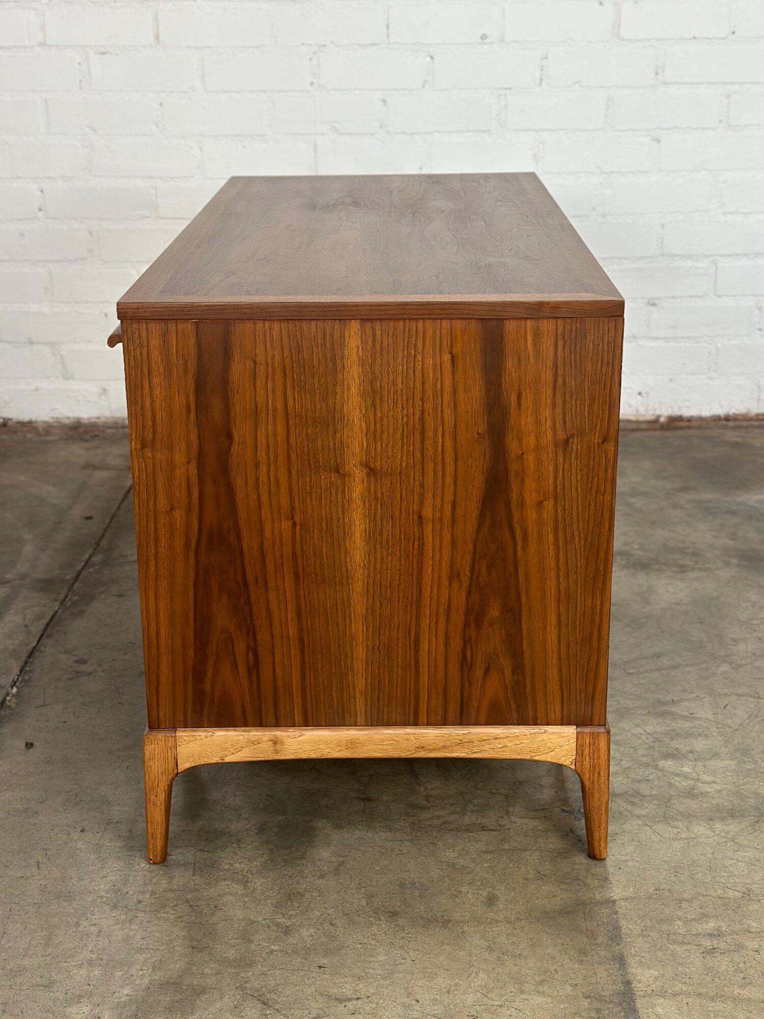 Oak Compact Mid Century Desk by Lane
