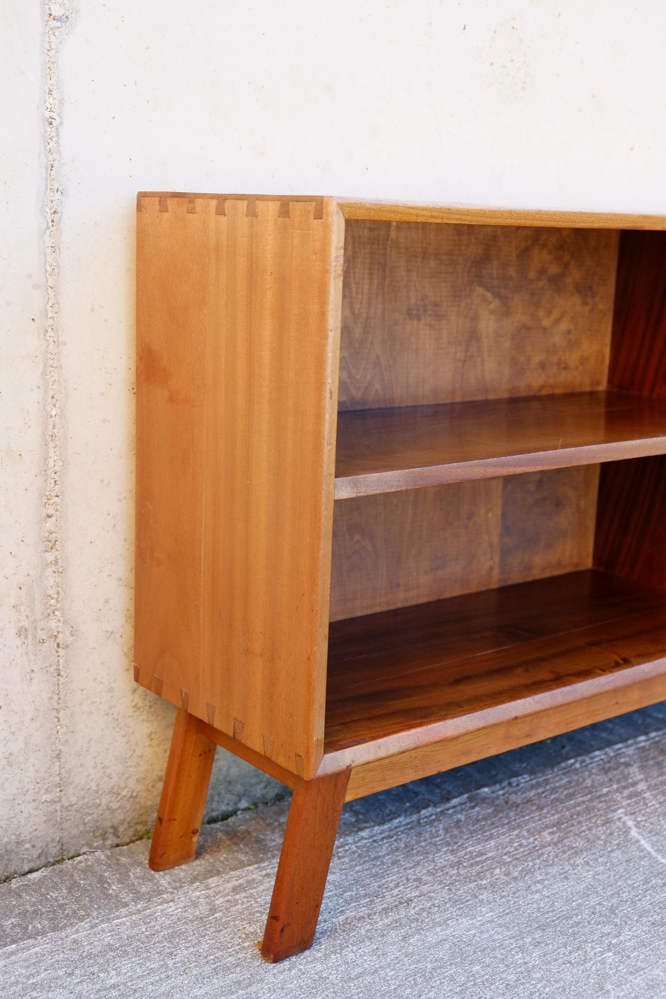 Compact Mid-Century Teak Sideboard / 1960's Bookcase Cabinet For Sale 9
