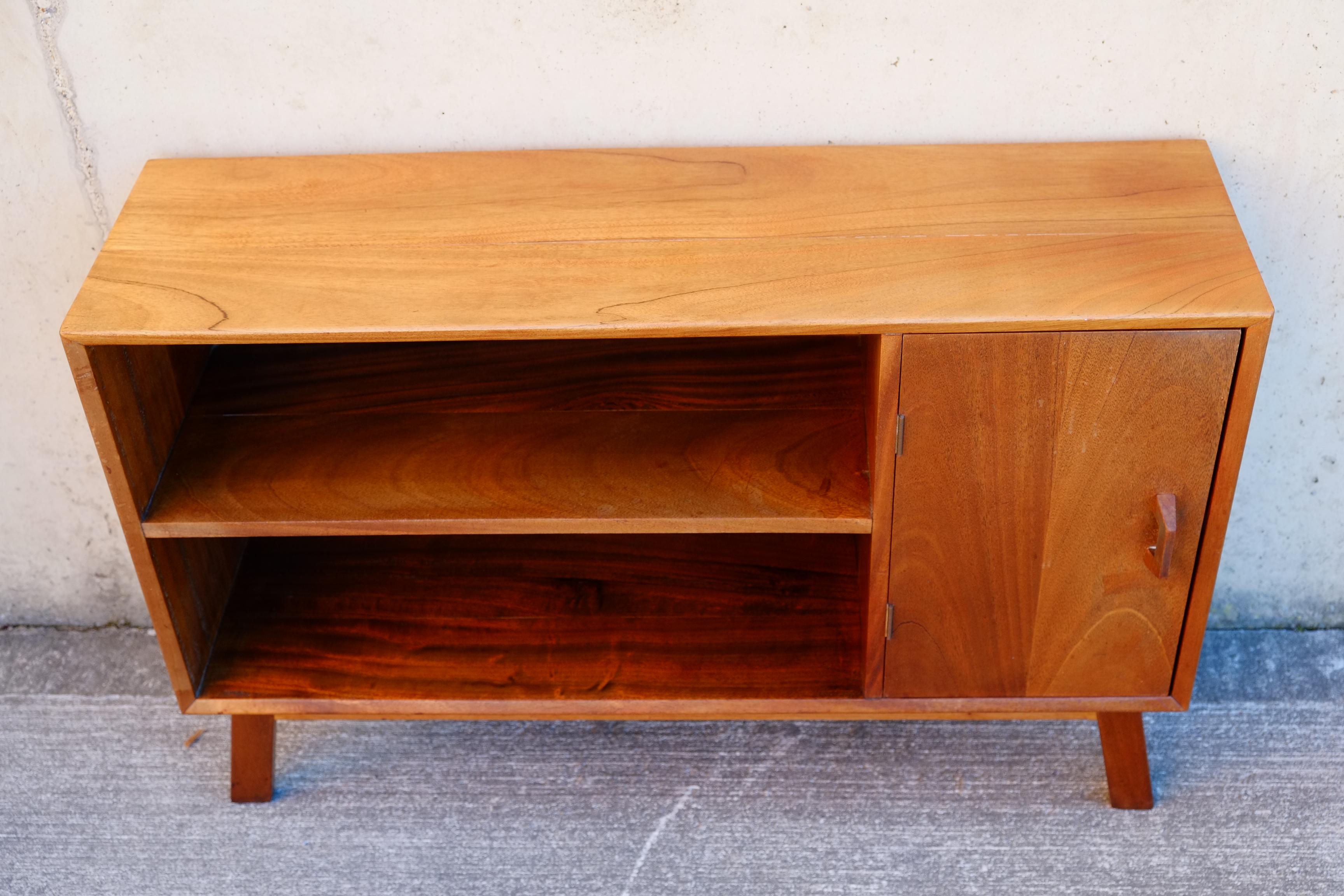 Compact Mid-Century Teak Sideboard / 1960's Bookcase Cabinet For Sale 1