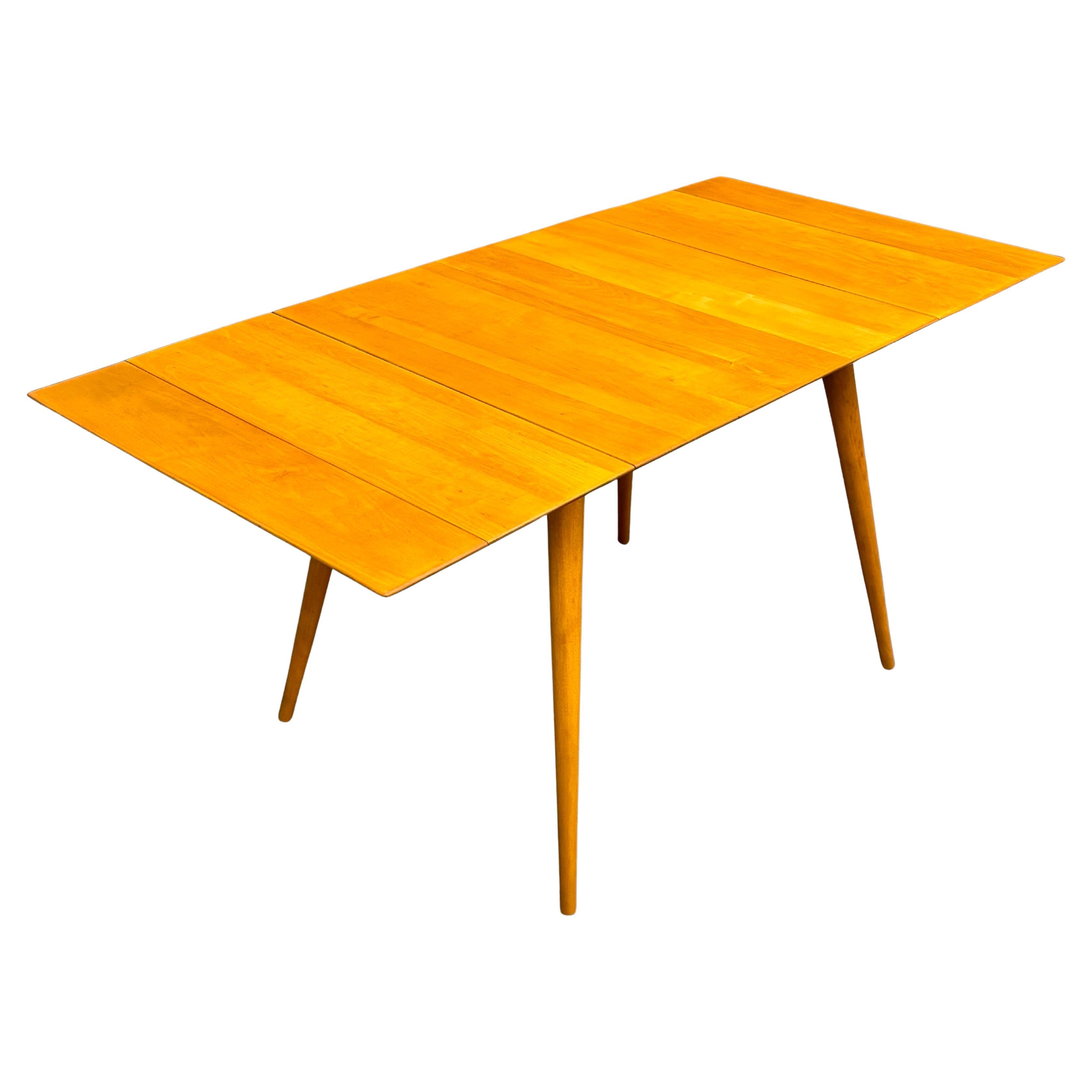 Compact Paul McCobb Planner Group Expanding 2 Leaf Dining Table by Winchendon For Sale