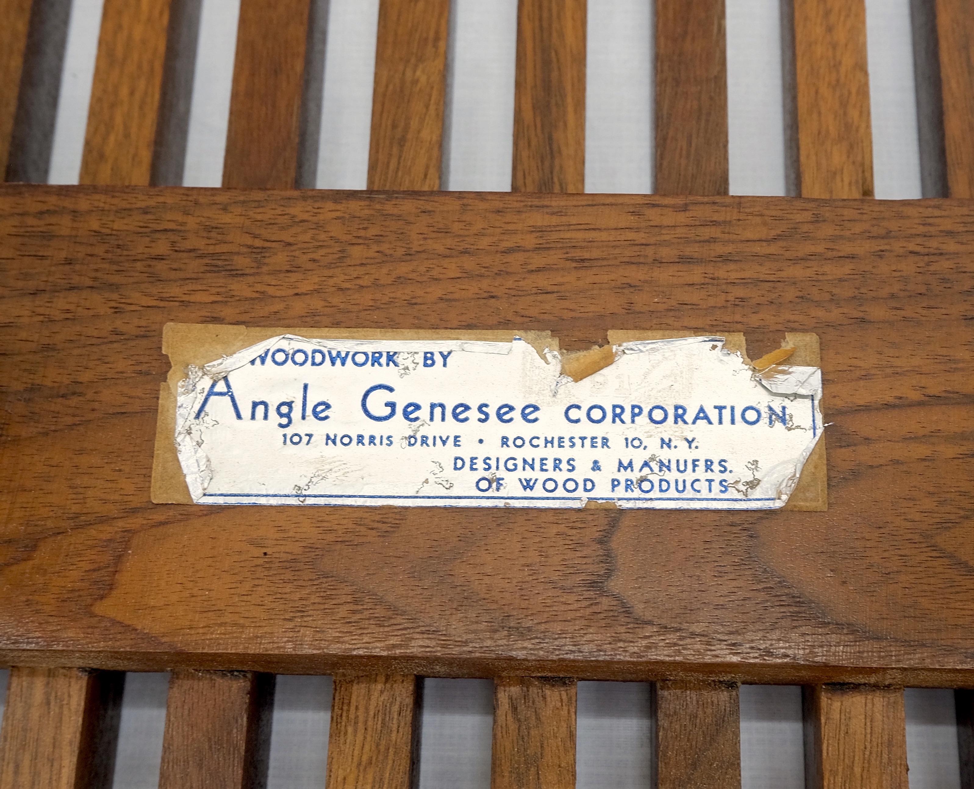 American Compact Slotted Teak Wood Danish Mid-Century Modern Bench Seat Mint!