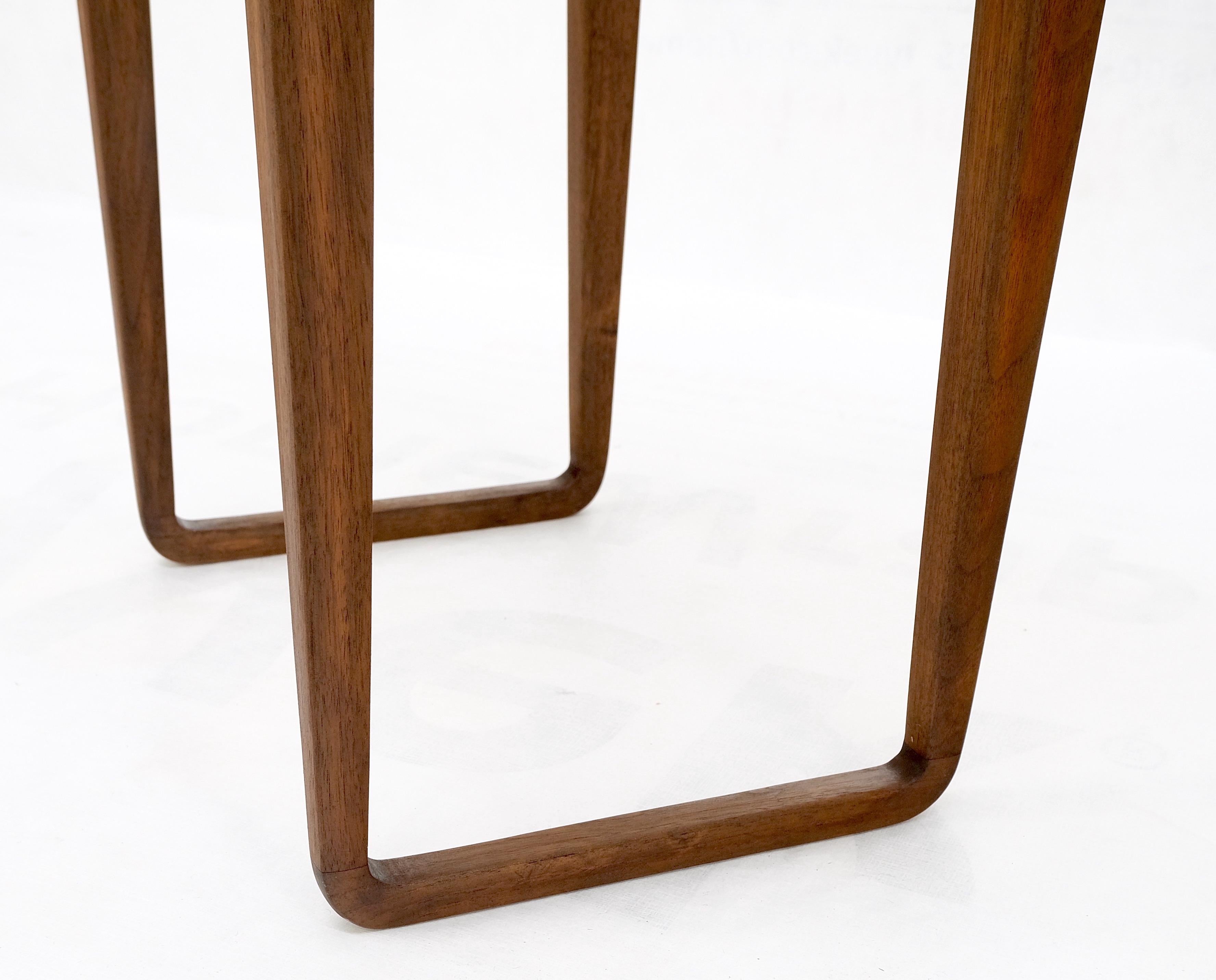 Compact Slotted Teak Wood Danish Mid-Century Modern Bench Seat Mint! 3