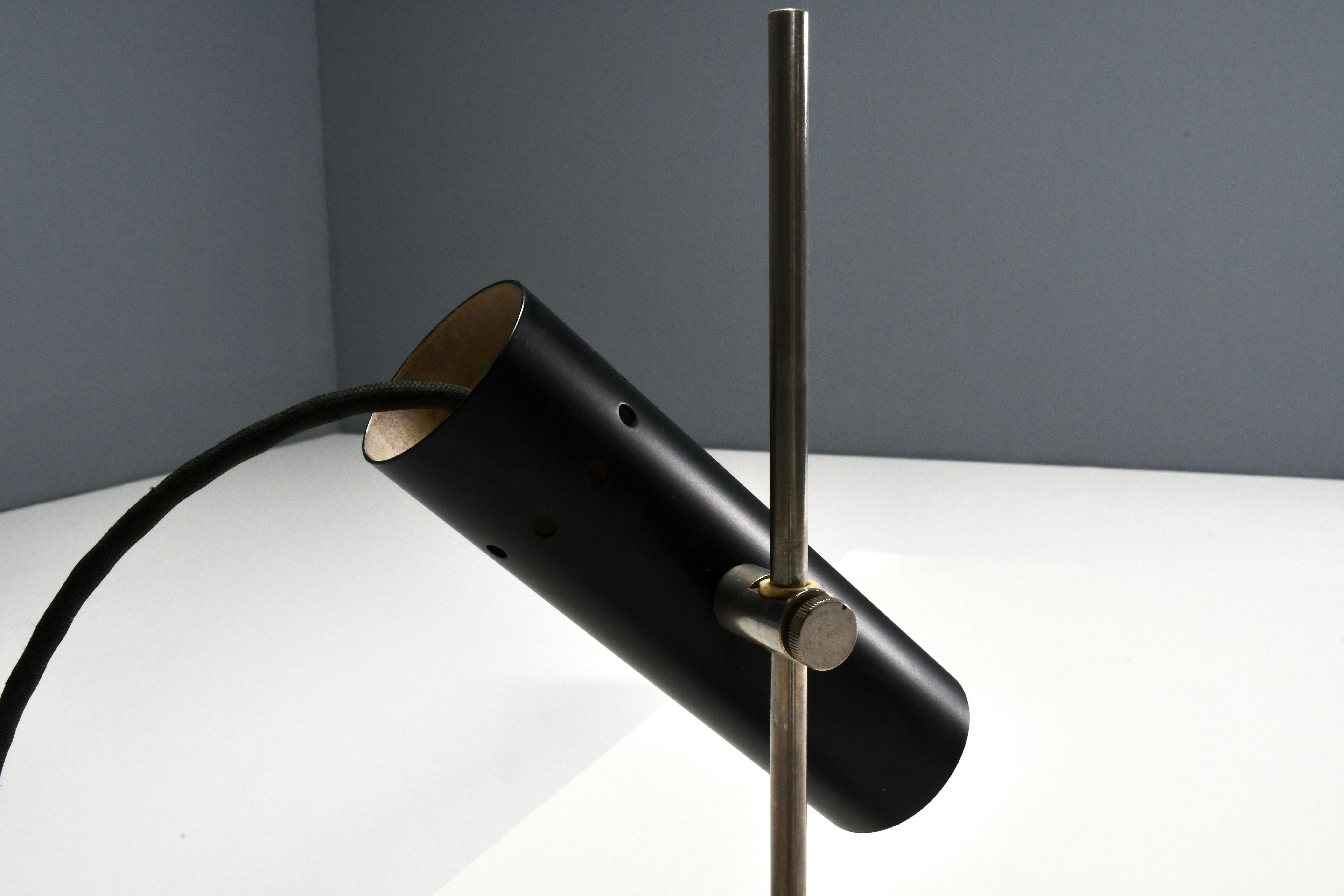 Metal Compact Table Lamp by Alain Richard for Disderot, France 1950s For Sale