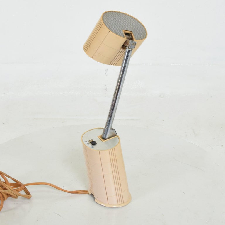 Compact Tan Task Adjustable Desk Lamp Hamilton Industries 1960s Modern